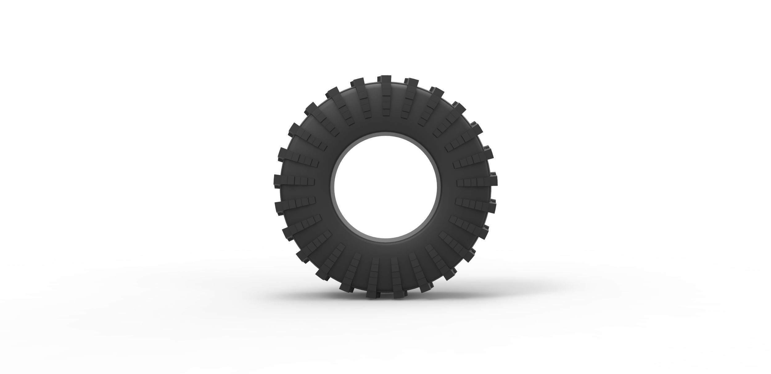 Offroad tire 57 Scale 1 to 25 3D print model_4