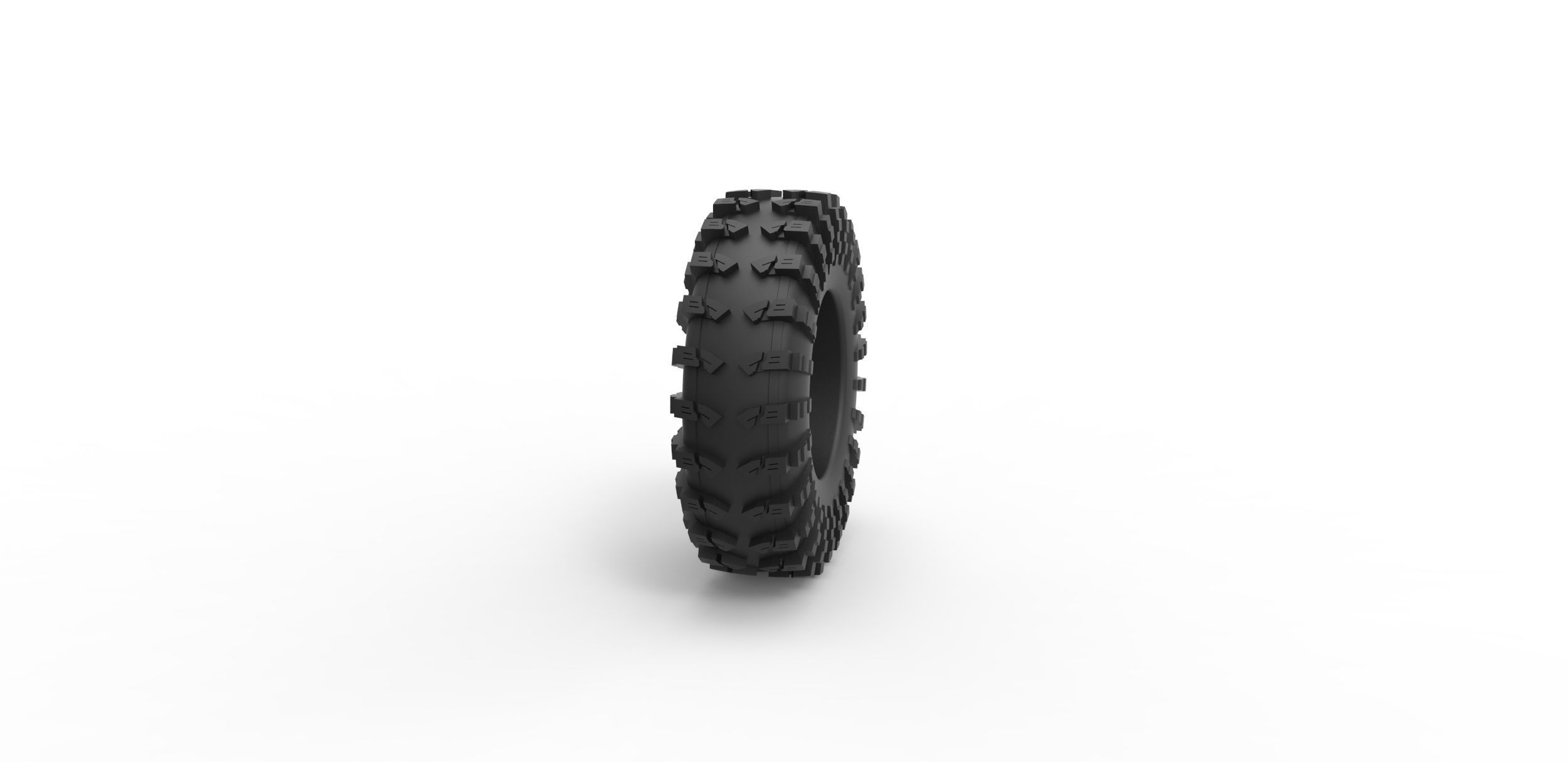 Offroad tire 57 Scale 1 to 25 3D print model_2