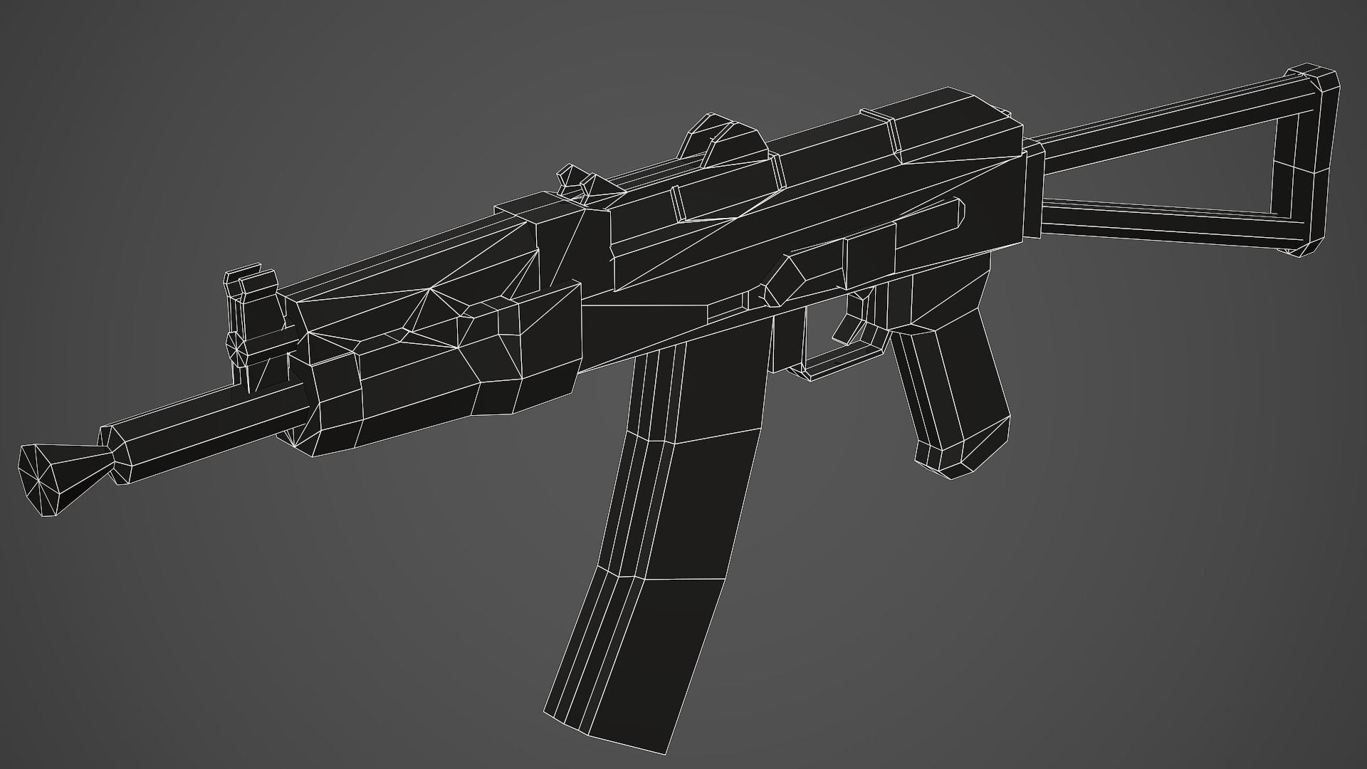 Modern Rifles Pack vol 01 - Low Poly Game Ready 3D Model Collection_11
