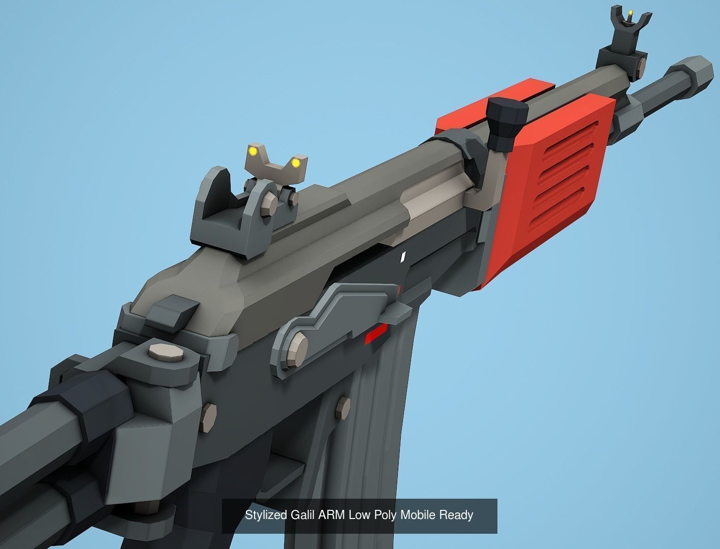 Modern Rifles Pack vol 01 - Low Poly Game Ready 3D Model Collection_2