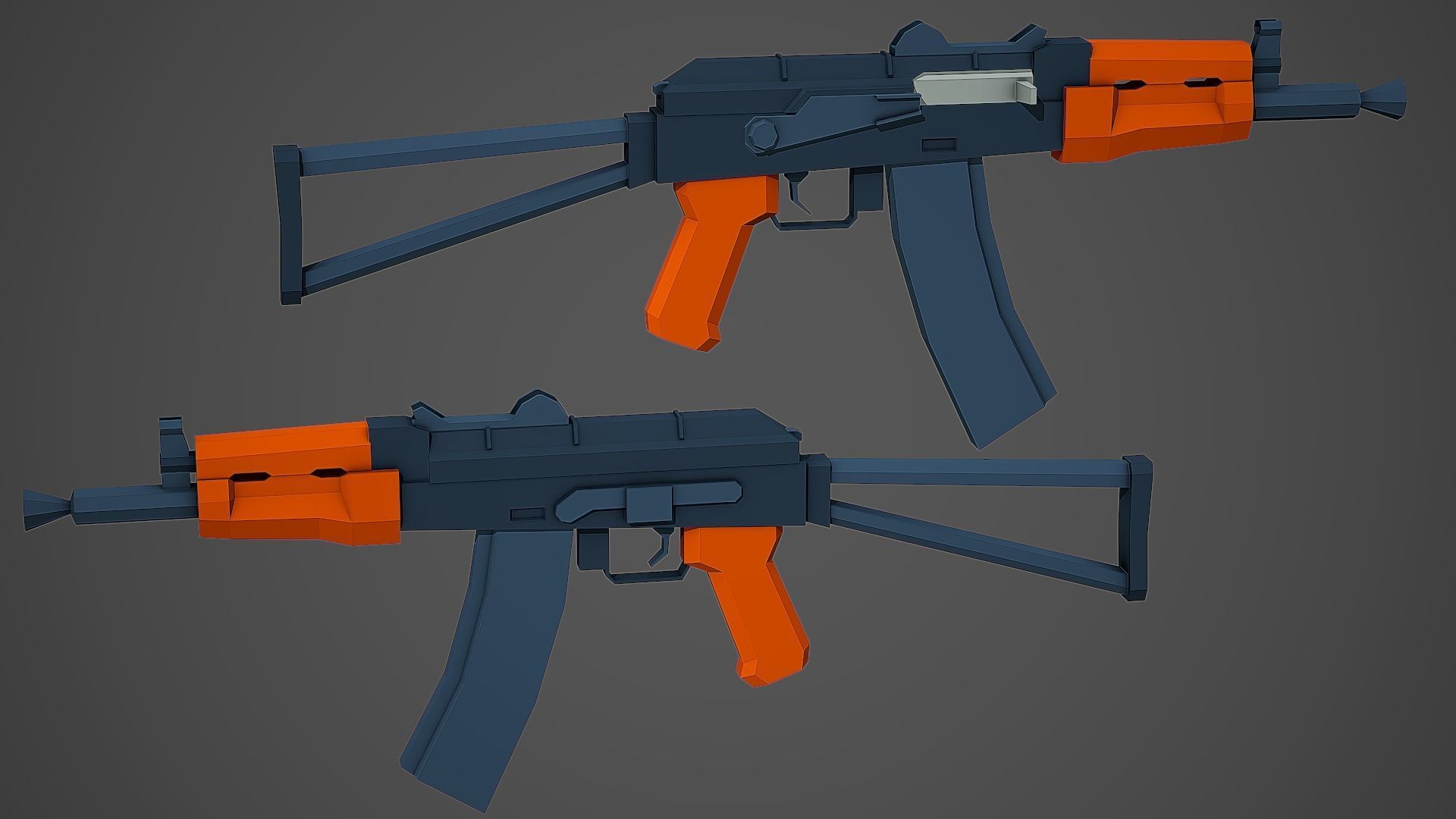 Modern Rifles Pack vol 01 - Low Poly Game Ready 3D Model Collection_9