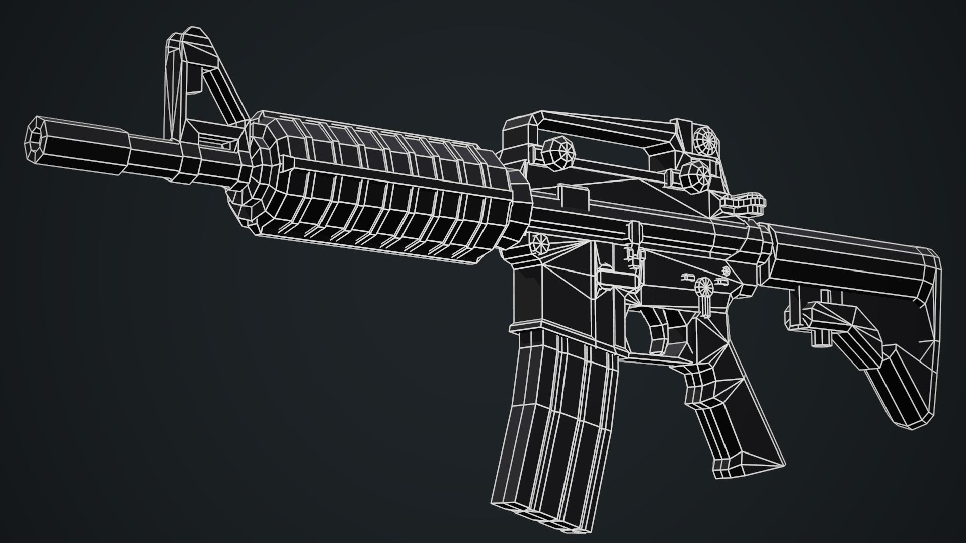 Modern Rifles Pack vol 01 - Low Poly Game Ready 3D Model Collection_25