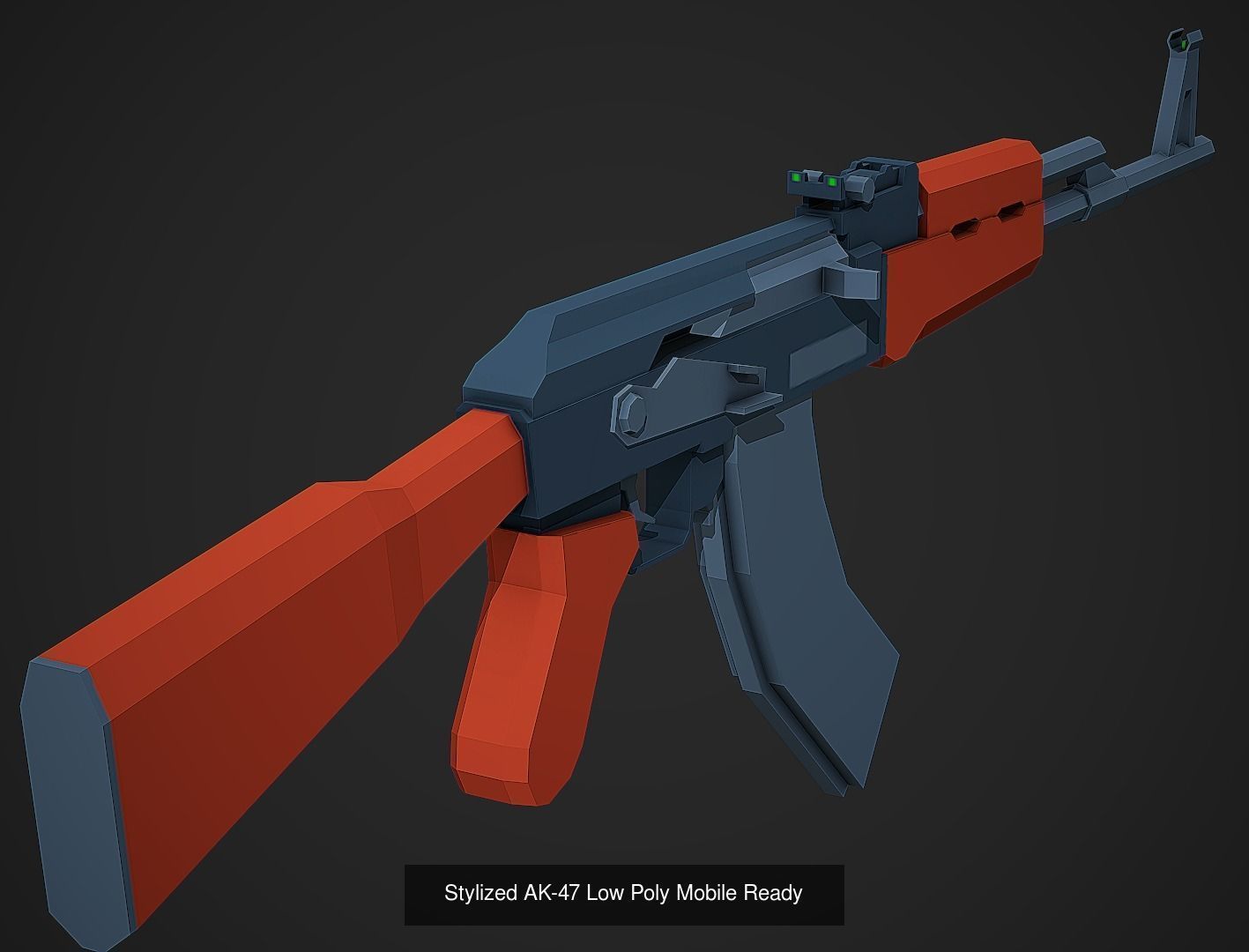 Modern Rifles Pack vol 01 - Low Poly Game Ready 3D Model Collection_3