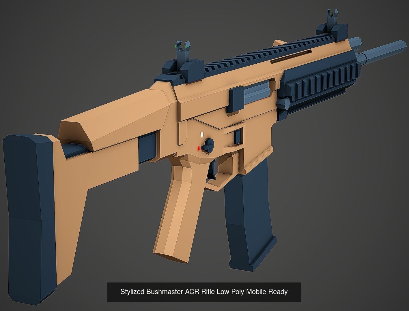 Modern Rifles Pack vol 01 - Low Poly Game Ready 3D Model Collection_5