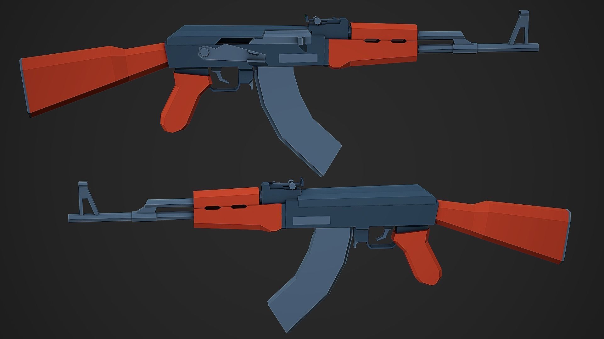 Modern Rifles Pack vol 01 - Low Poly Game Ready 3D Model Collection_18