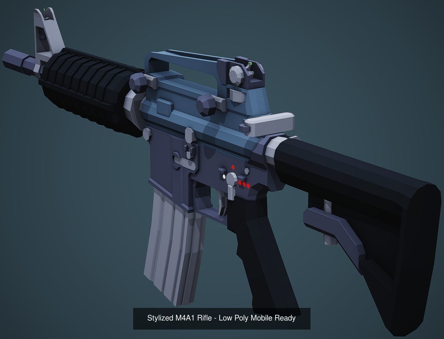 Modern Rifles Pack vol 01 - Low Poly Game Ready 3D Model Collection_4