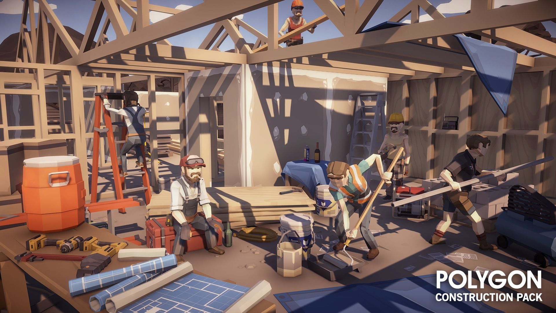 POLYGON - Construction Low-poly 3D model_4