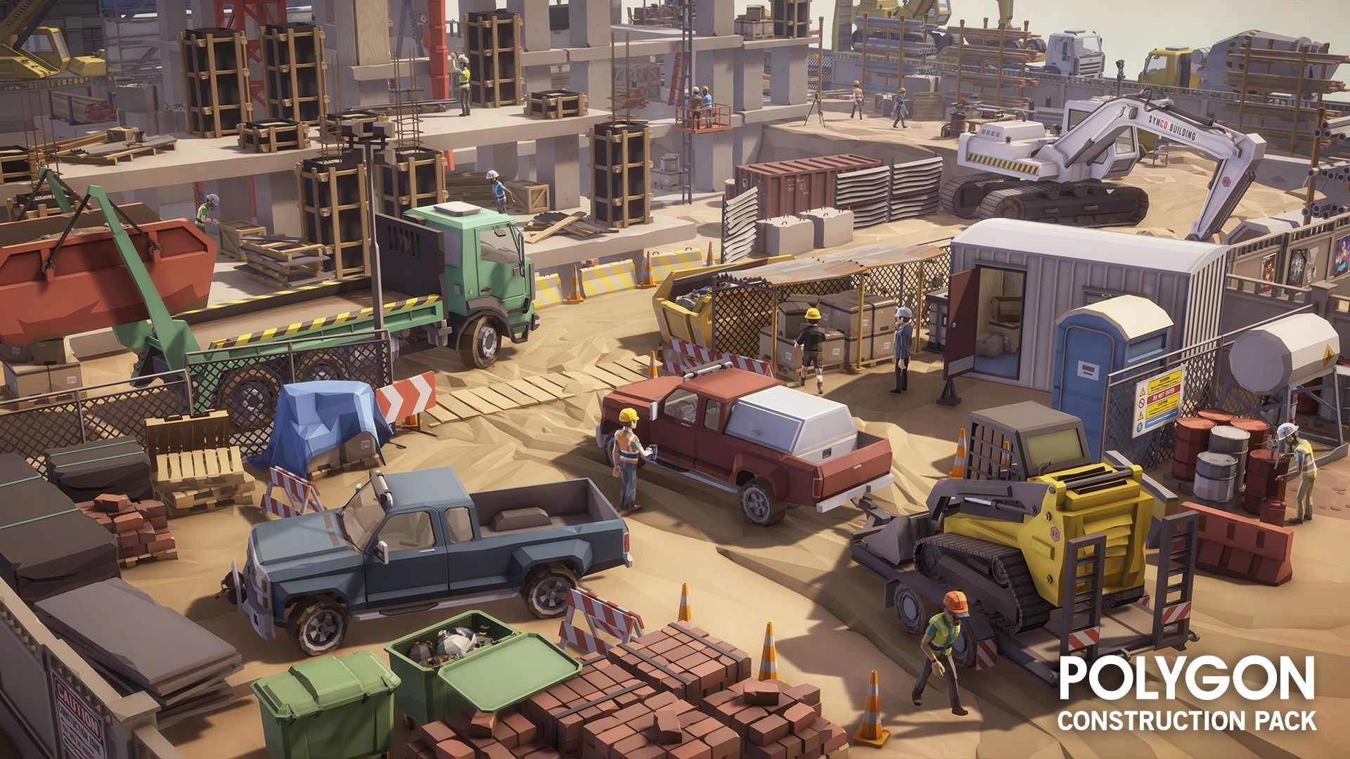 POLYGON - Construction Low-poly 3D model_7