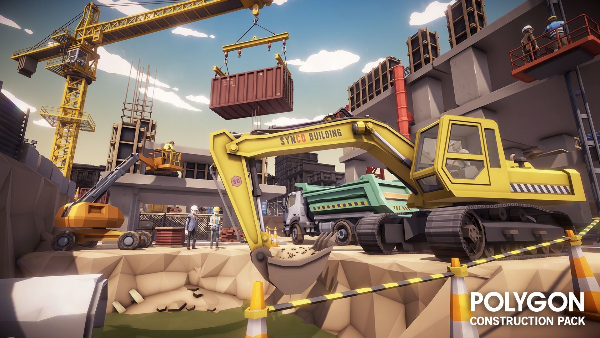 POLYGON - Construction Low-poly 3D model_9