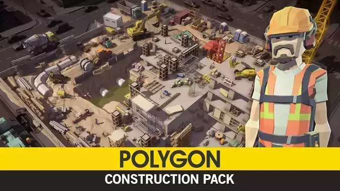 POLYGON - Construction Low-poly 3D model