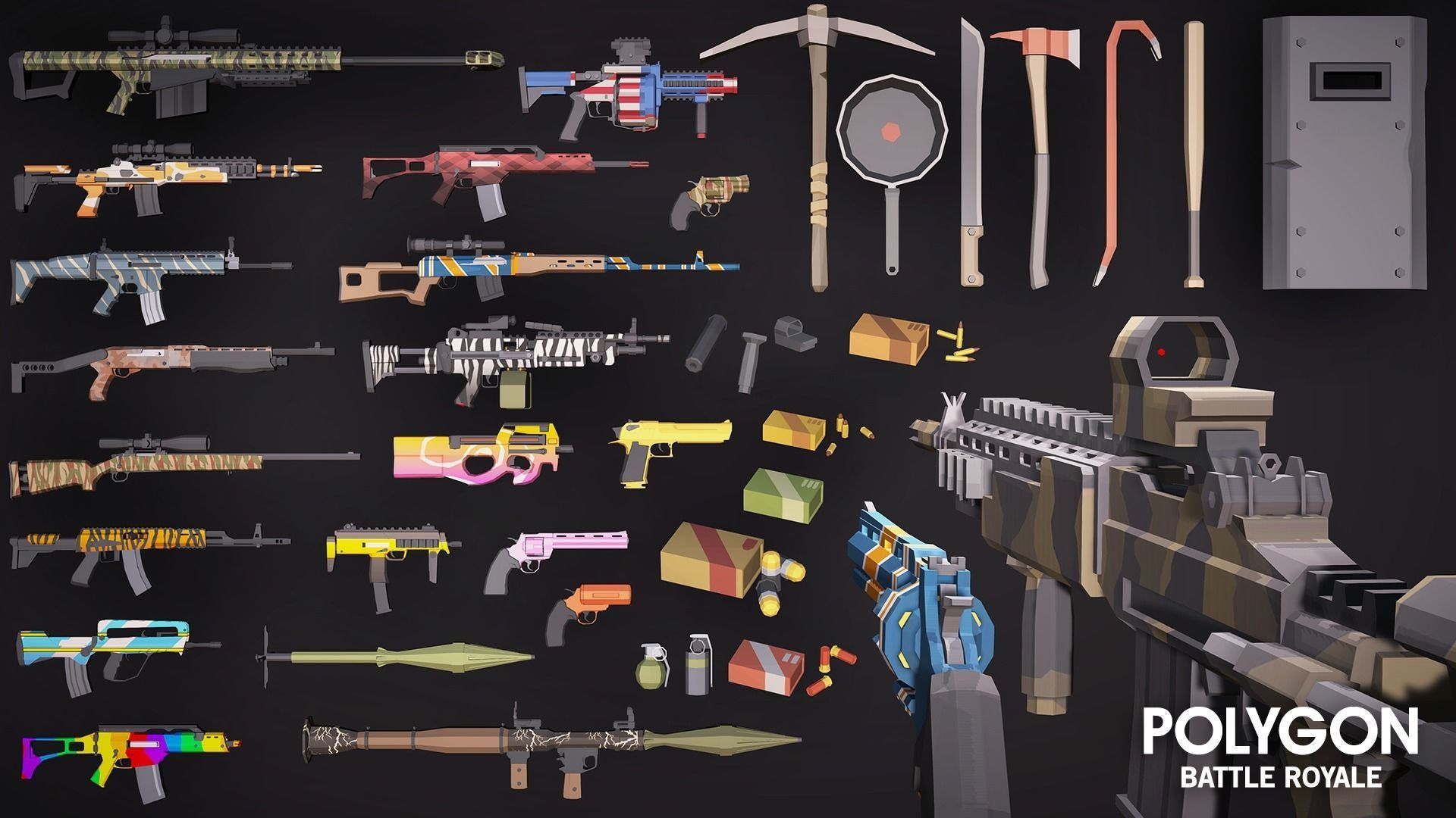 POLYGON - Battle Royale Low-poly 3D model_16