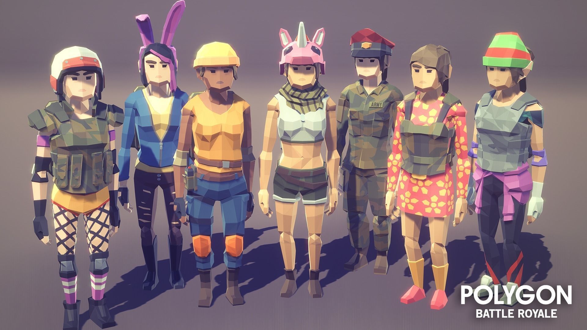 POLYGON - Battle Royale Low-poly 3D model_13