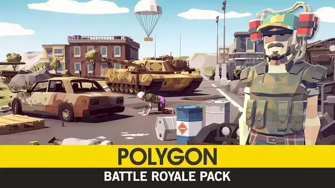 POLYGON - Battle Royale Low-poly 3D model