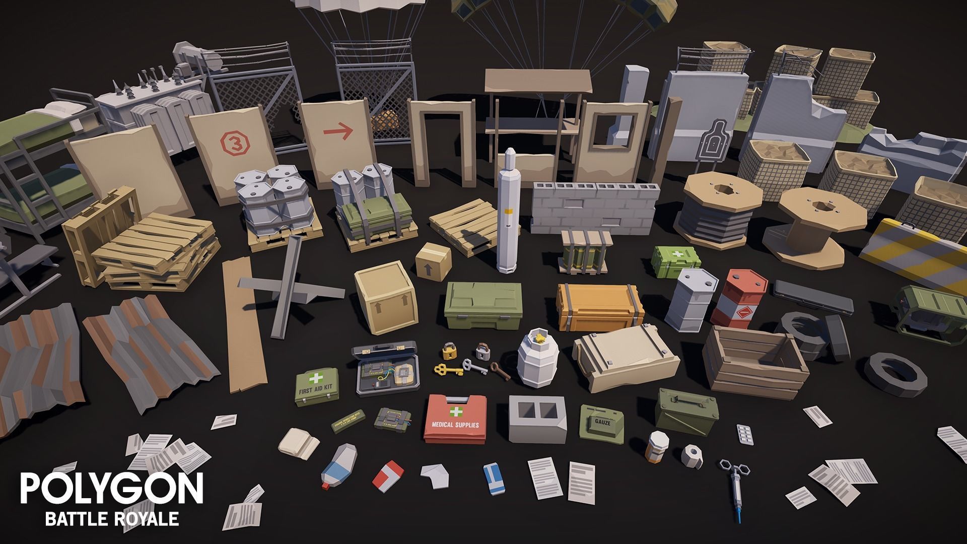 POLYGON - Battle Royale Low-poly 3D model_22