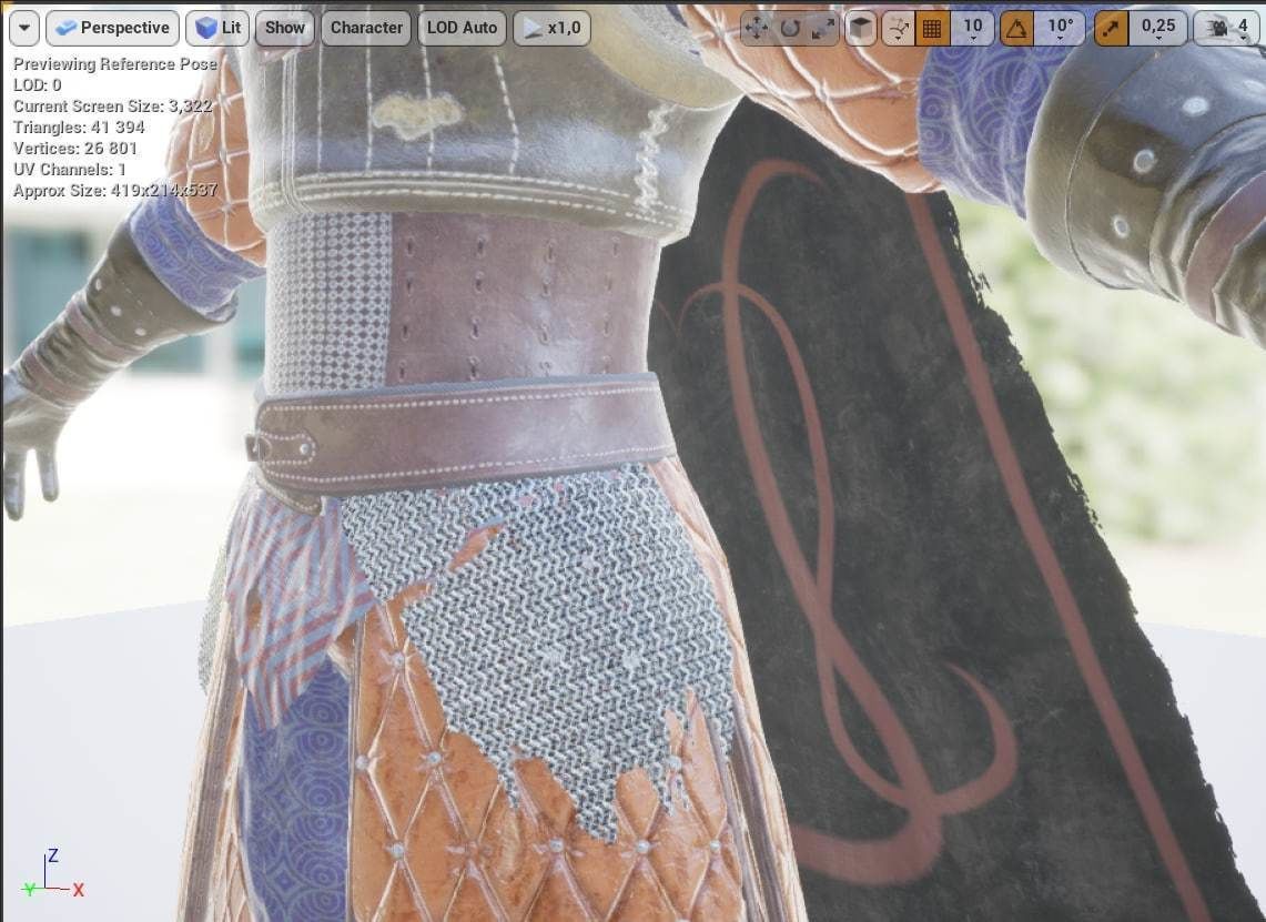 Medieval Knight  Low-poly 3D model_10