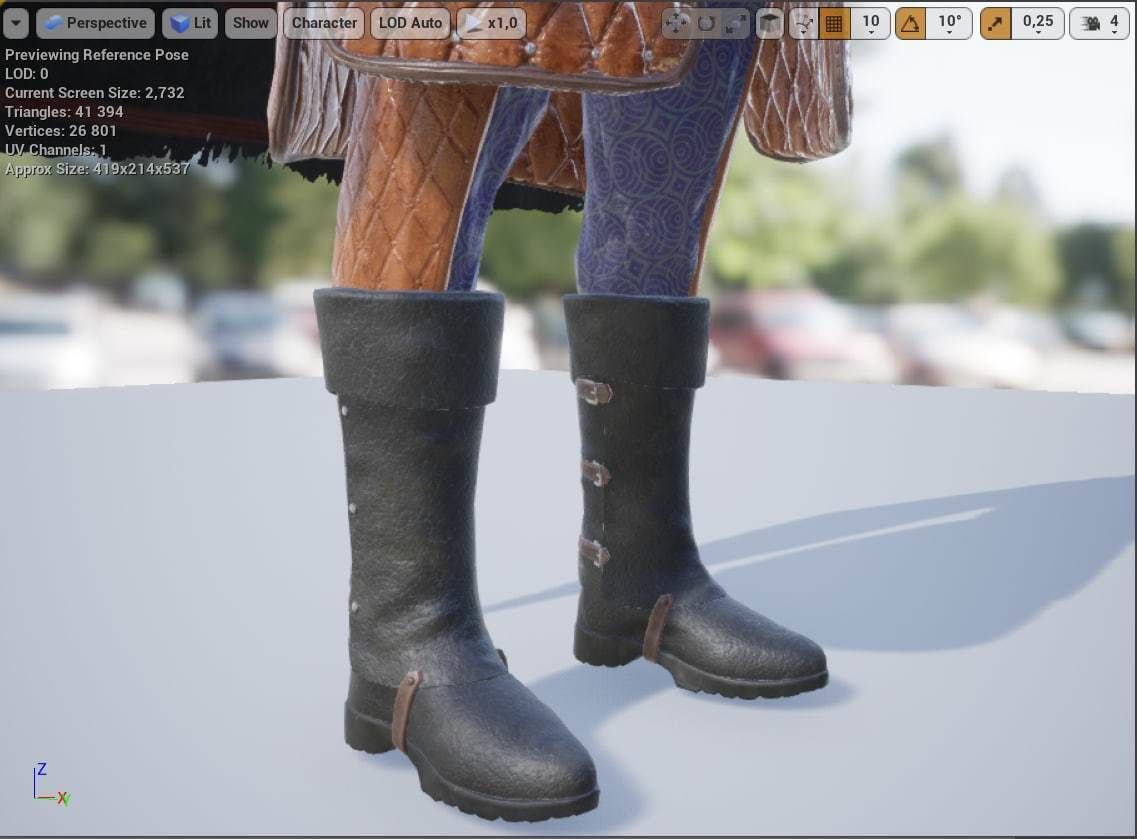 Medieval Knight  Low-poly 3D model_15