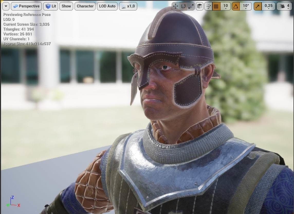 Medieval Knight  Low-poly 3D model_13