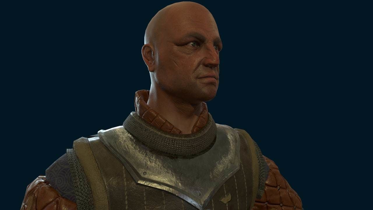 Medieval Knight  Low-poly 3D model_6