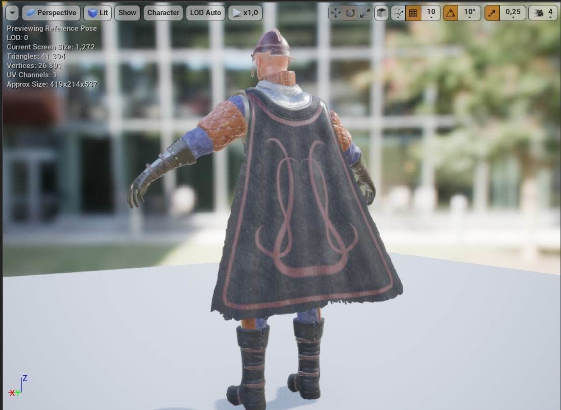 Medieval Knight  Low-poly 3D model_12