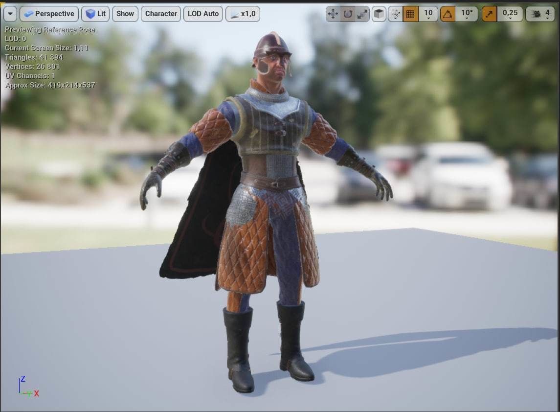 Medieval Knight  Low-poly 3D model_11