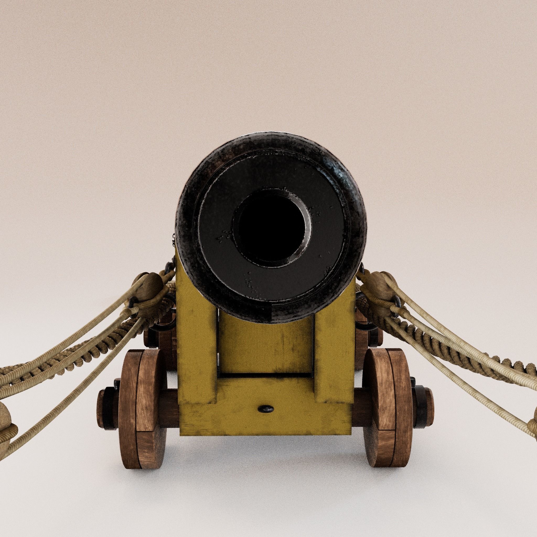 24 Pounder Naval Carriage Gun 3D model_4