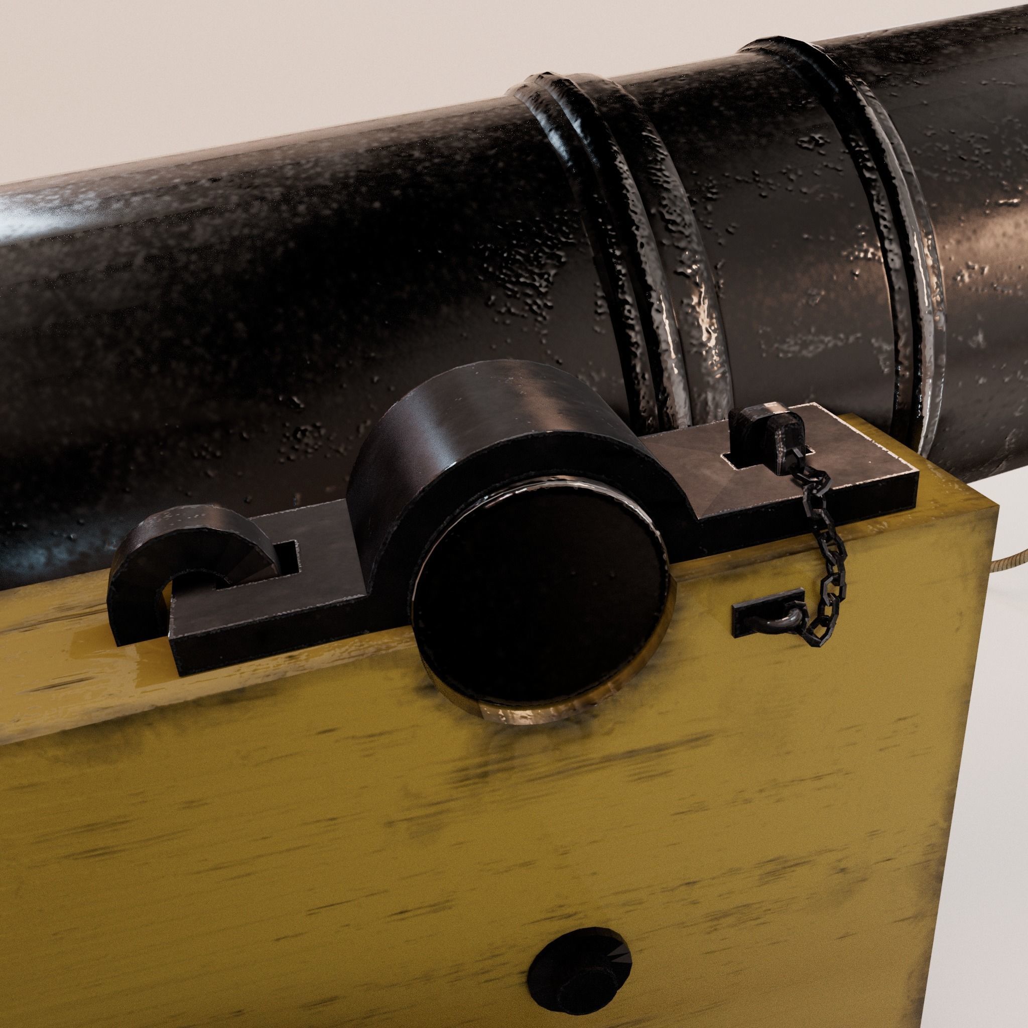 24 Pounder Naval Carriage Gun 3D model_10