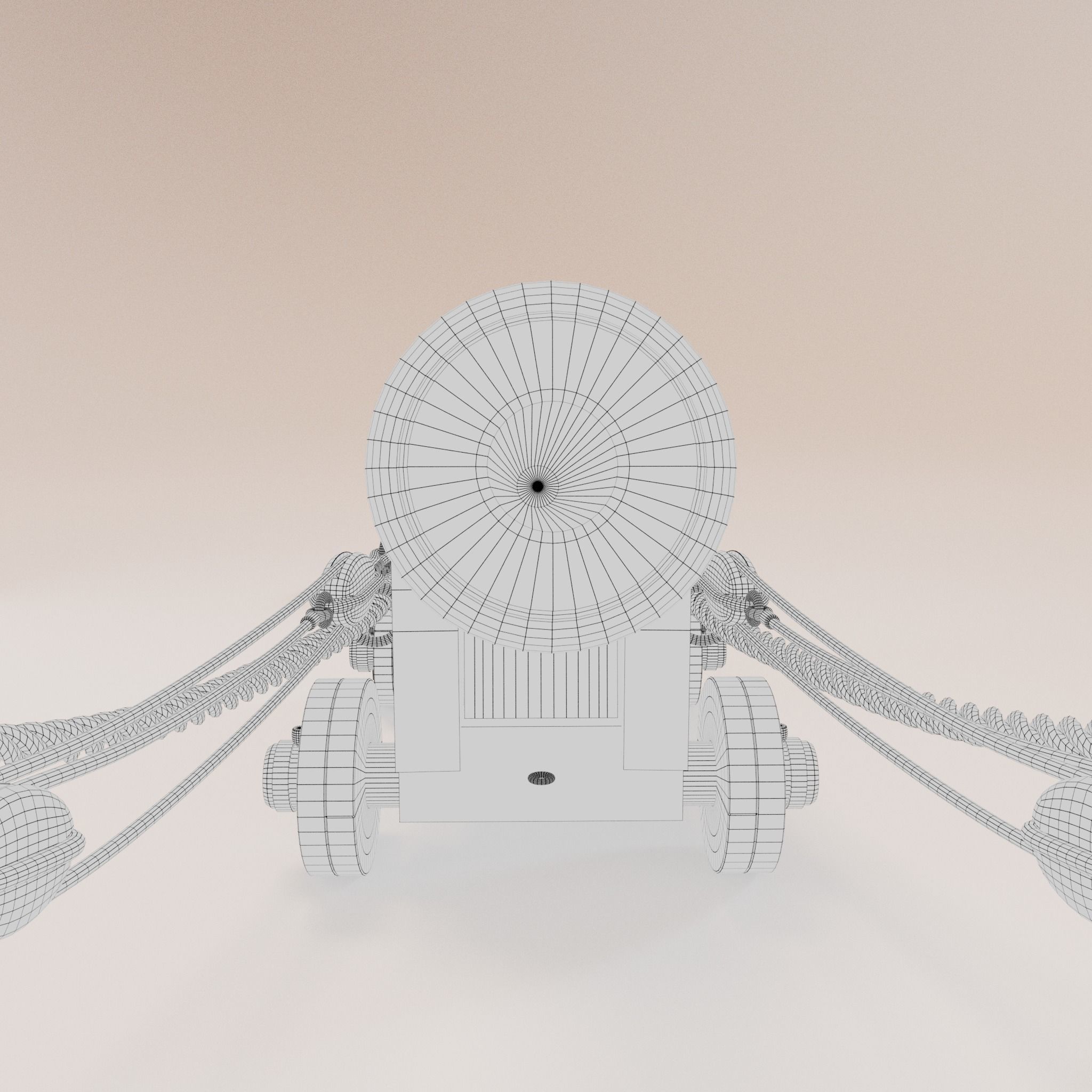 24 Pounder Naval Carriage Gun 3D model_5