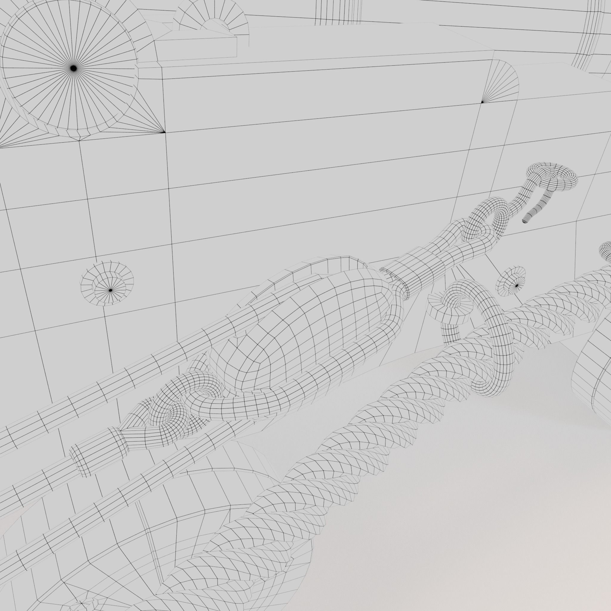 24 Pounder Naval Carriage Gun 3D model_15