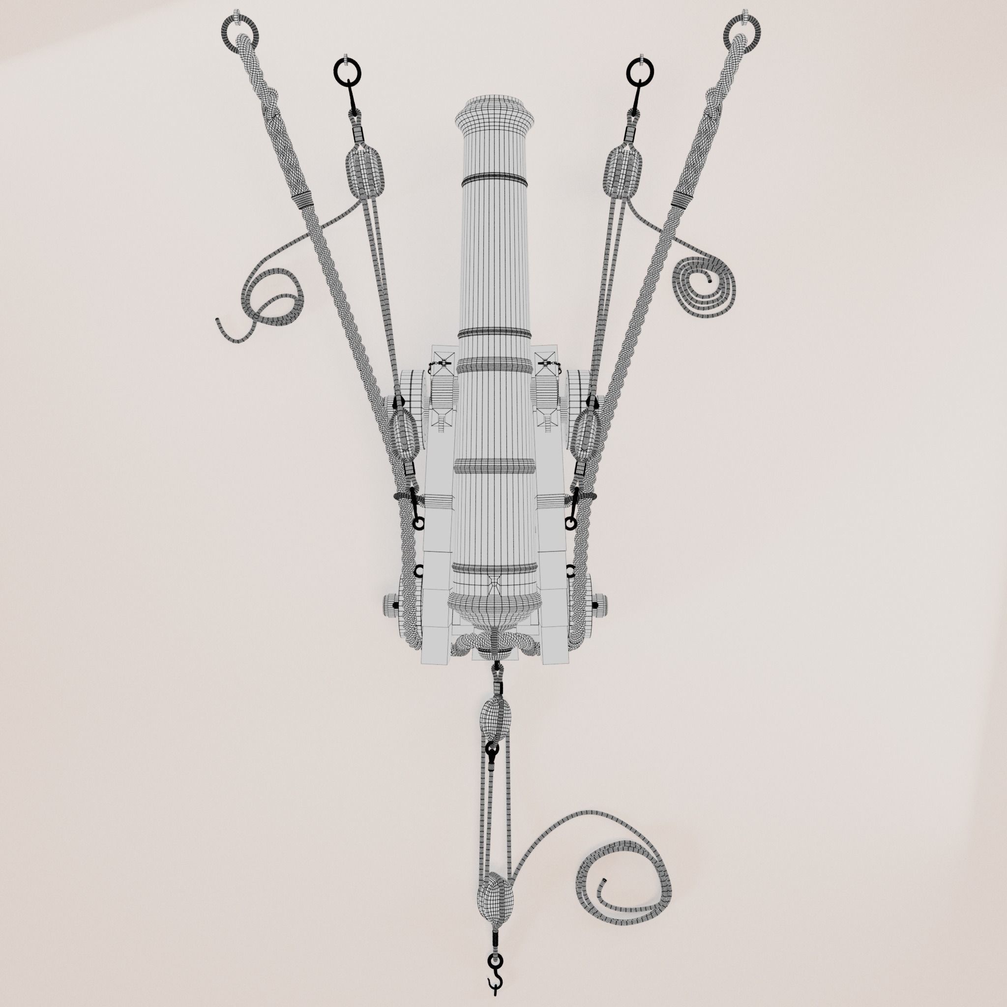 24 Pounder Naval Carriage Gun 3D model_7