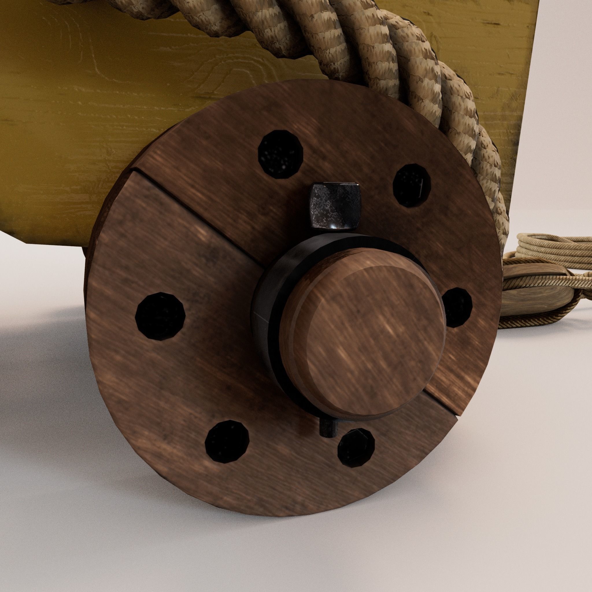 24 Pounder Naval Carriage Gun 3D model_12