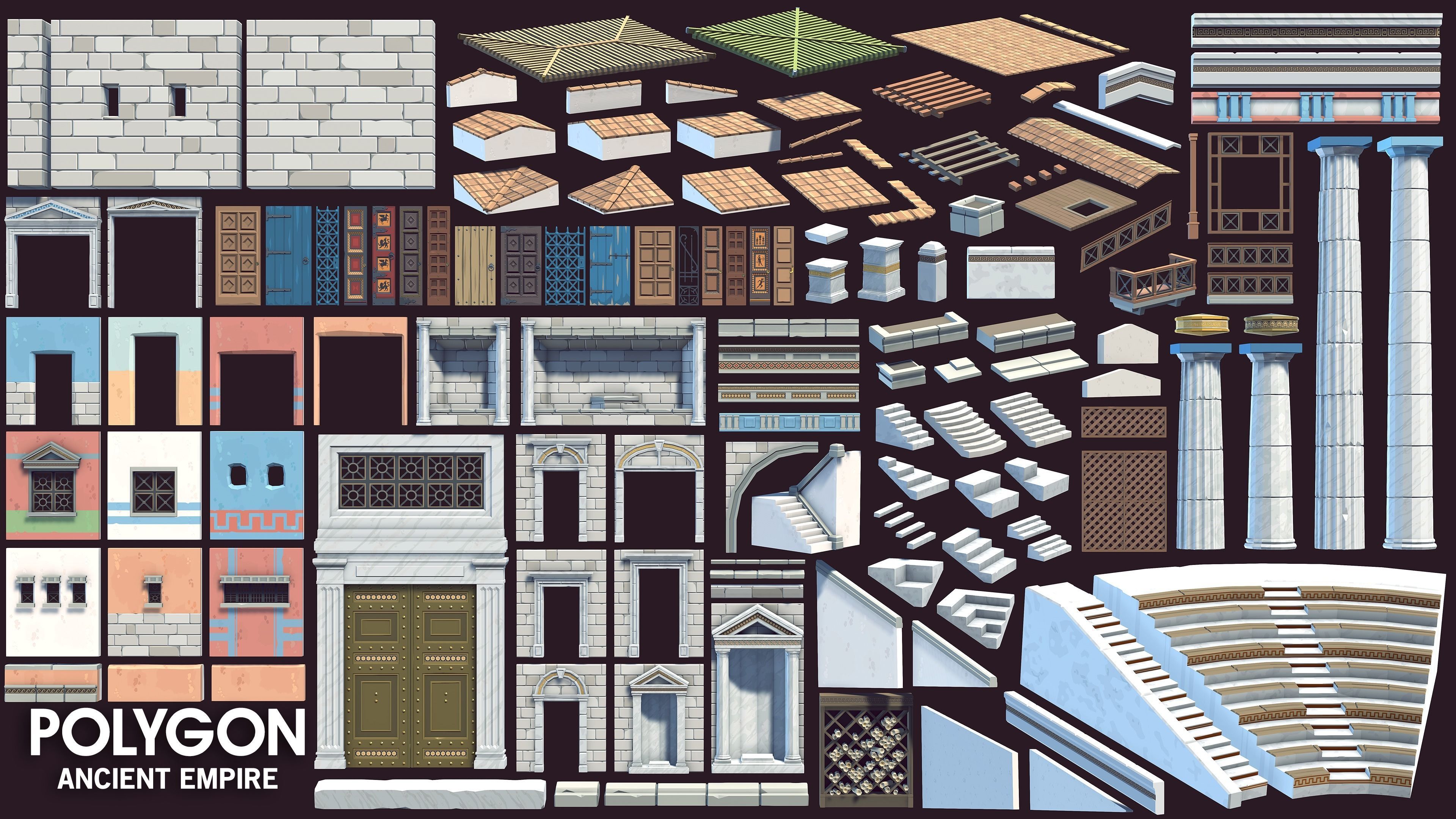 POLYGON - Ancient Empire Low-poly 3D model_34