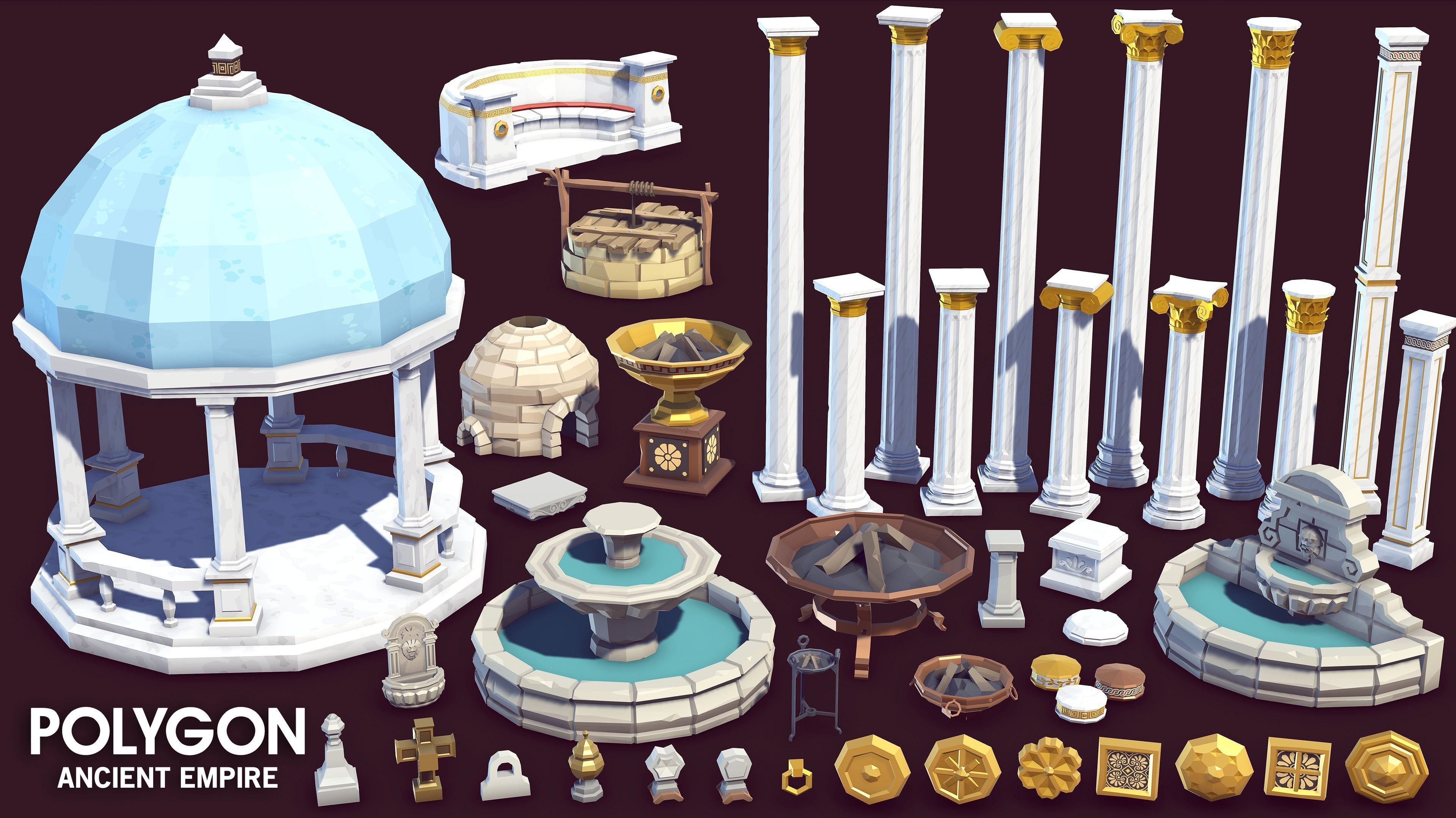 POLYGON - Ancient Empire Low-poly 3D model_30