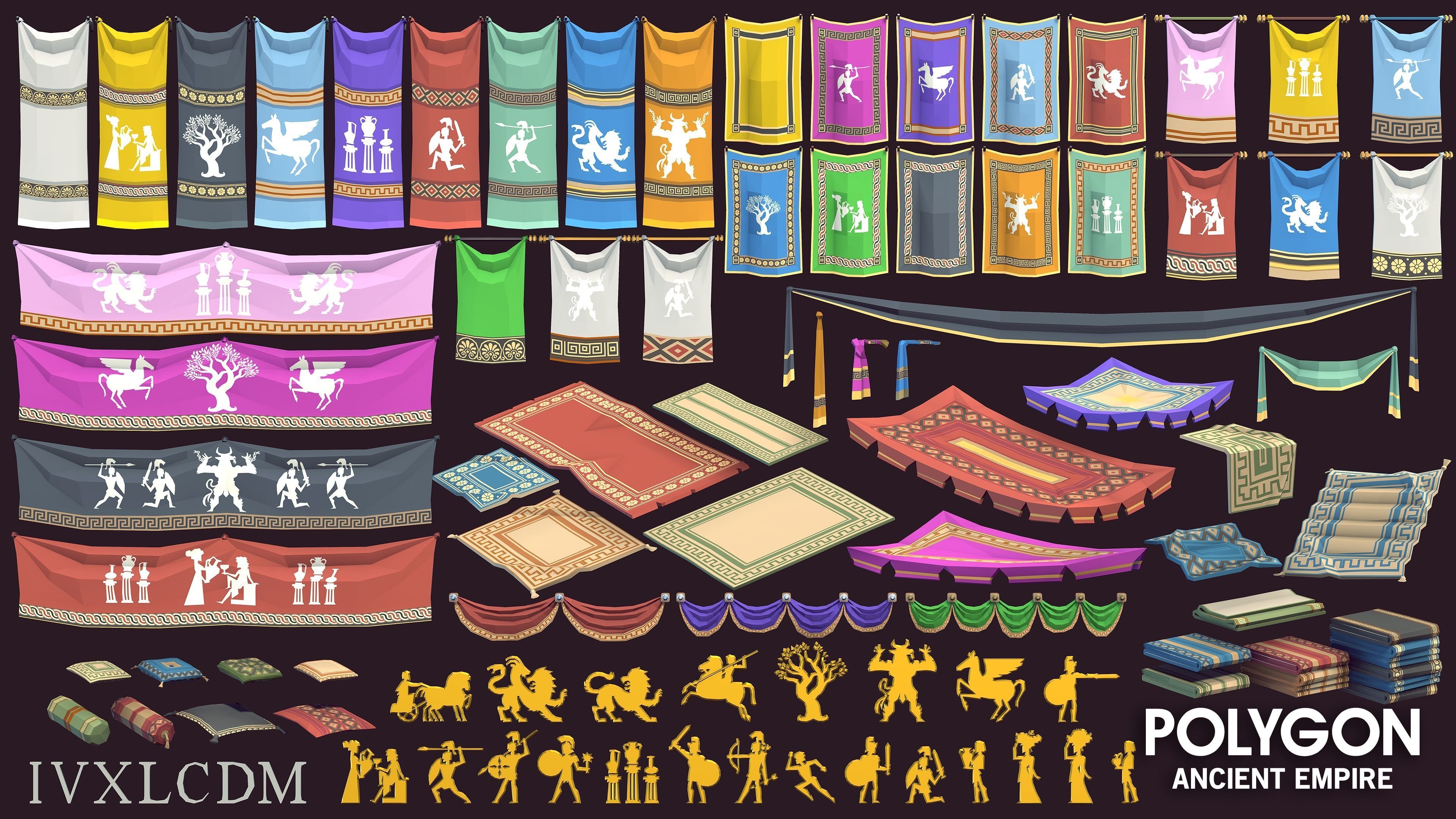 POLYGON - Ancient Empire Low-poly 3D model_35