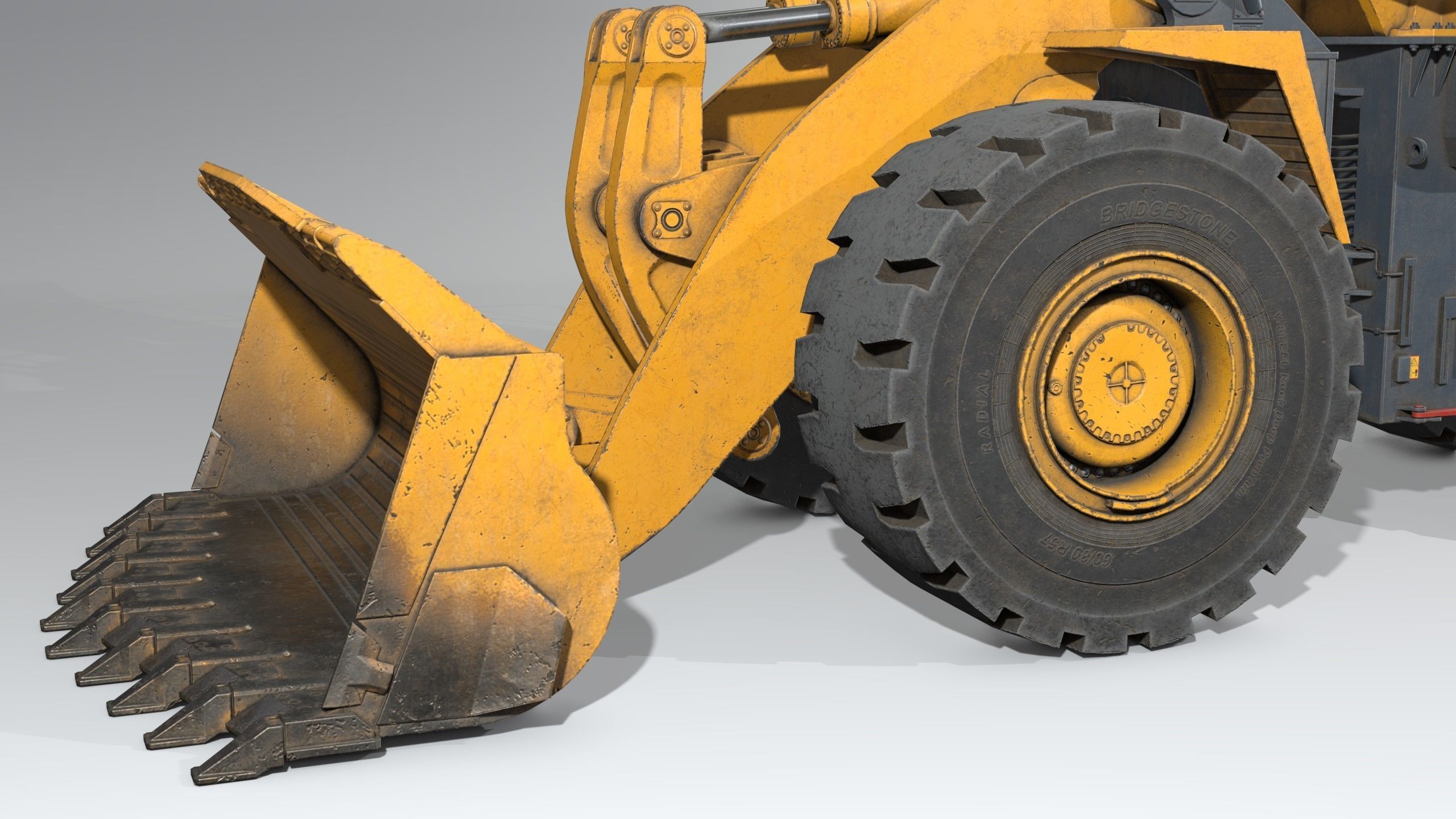 Wheel Loader Rigged Low-poly 3D model_11