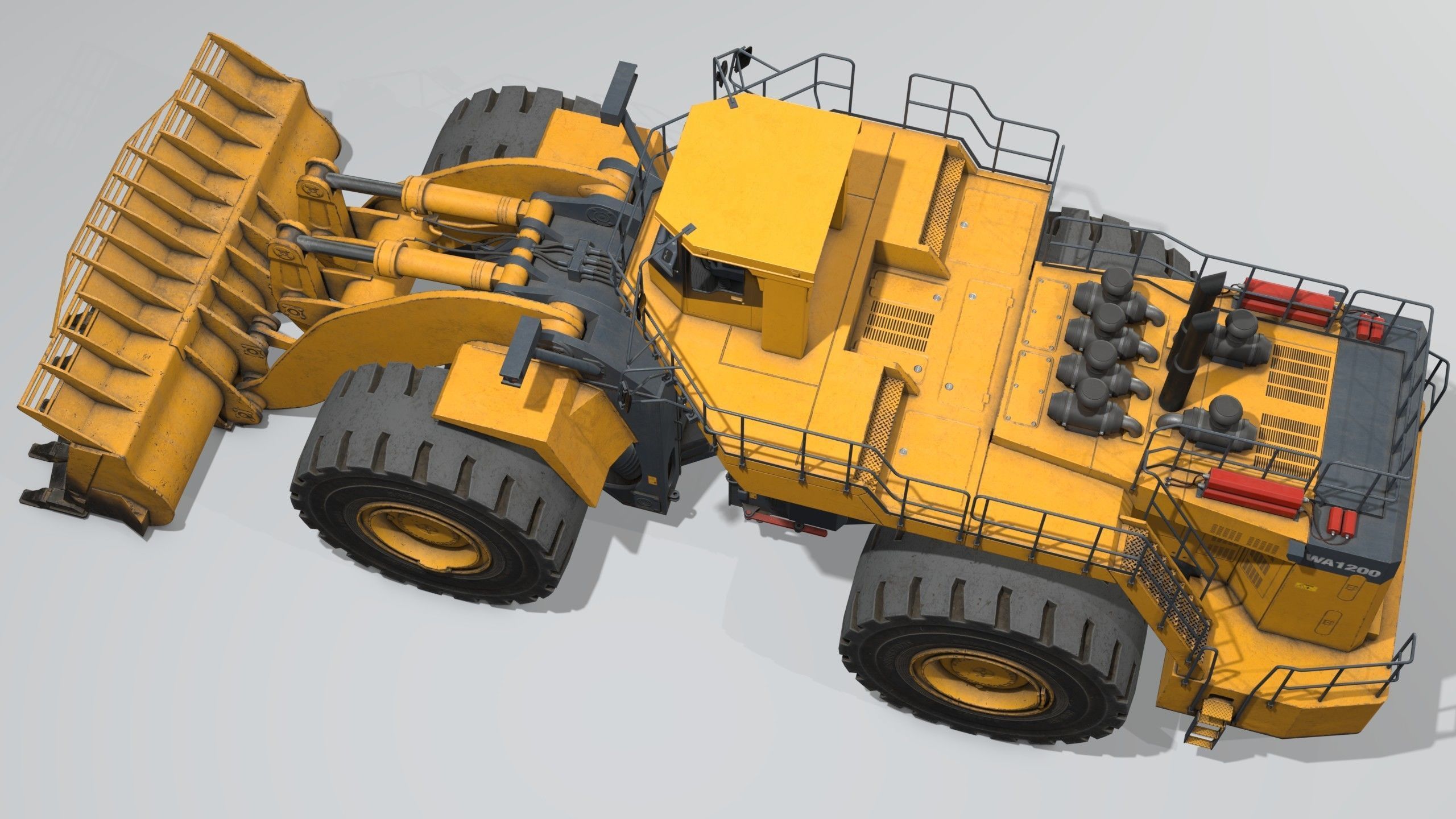 Wheel Loader Rigged Low-poly 3D model_9