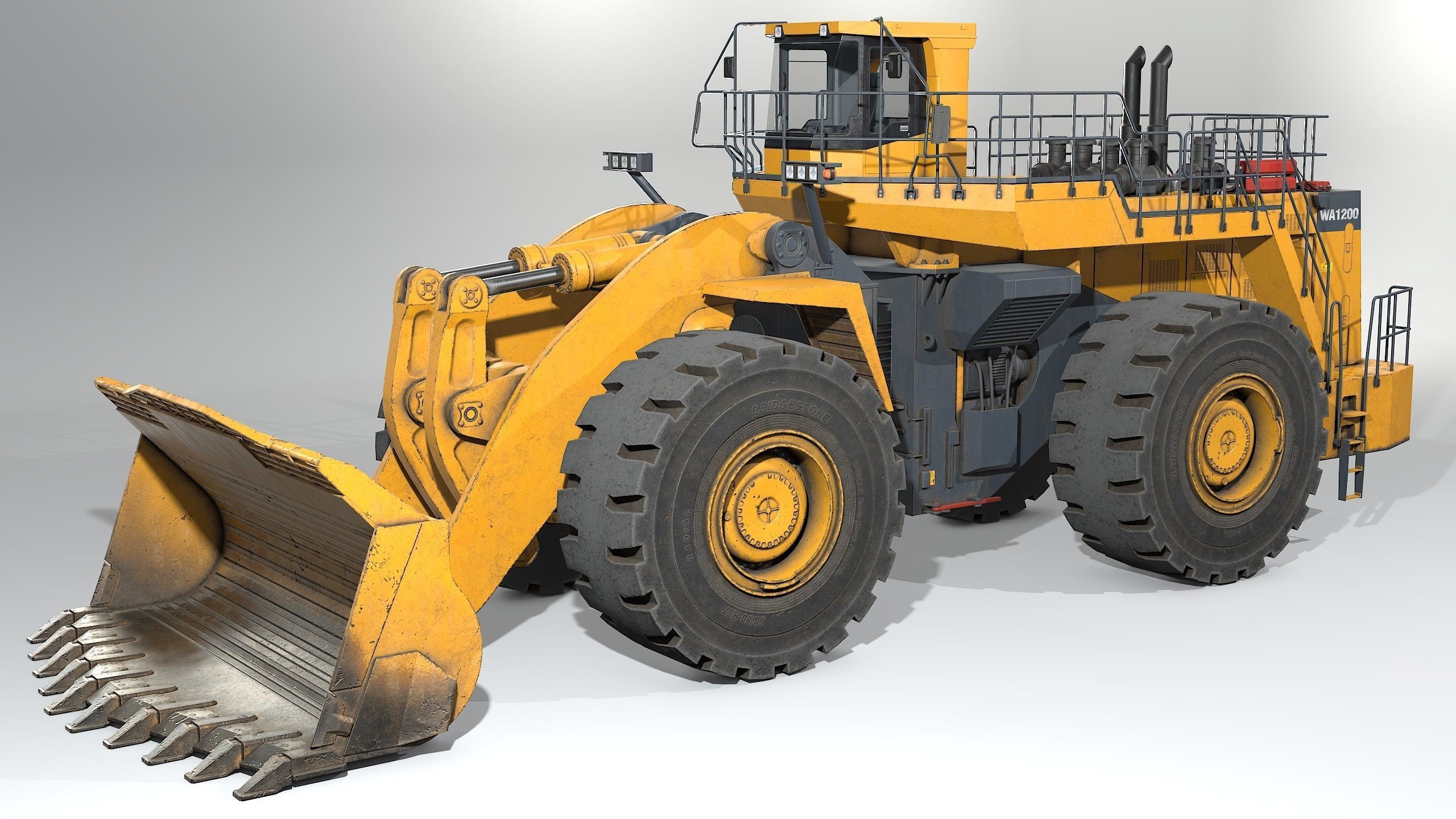 Wheel Loader Rigged Low-poly 3D model_2