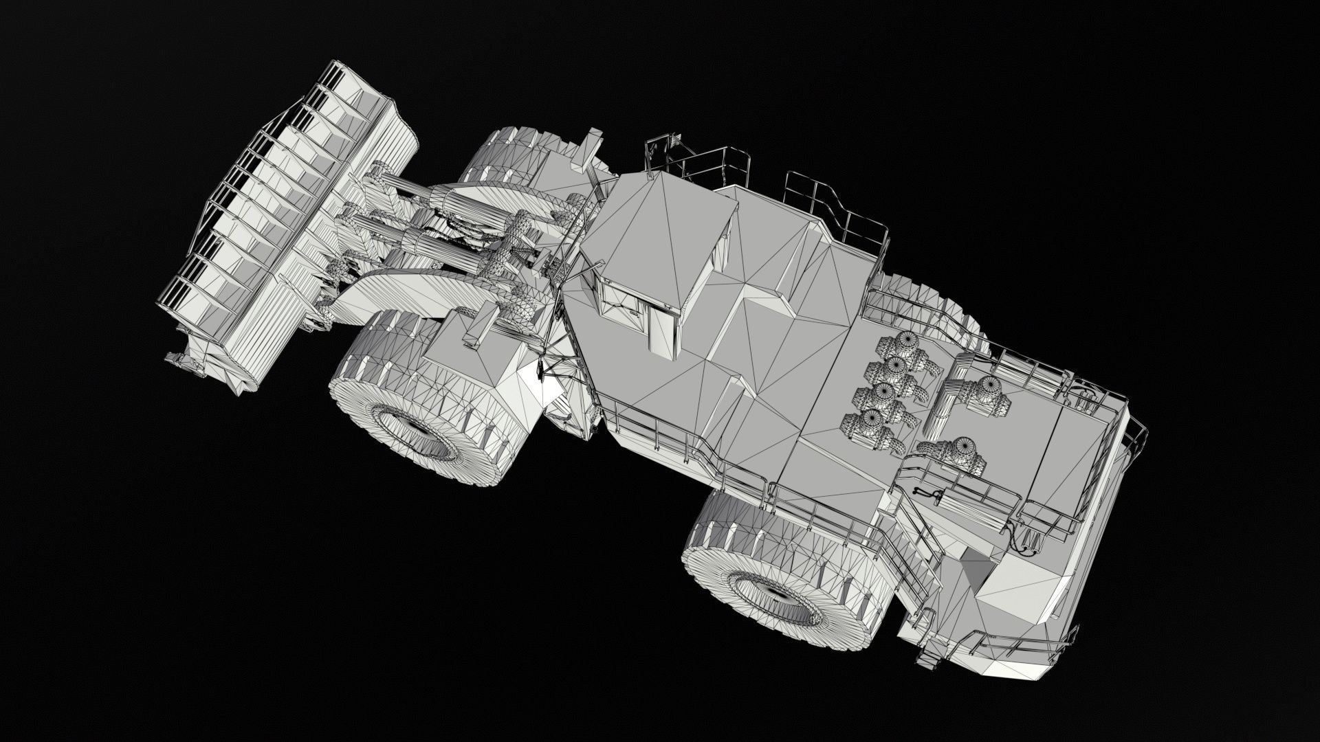 Wheel Loader Rigged Low-poly 3D model_19