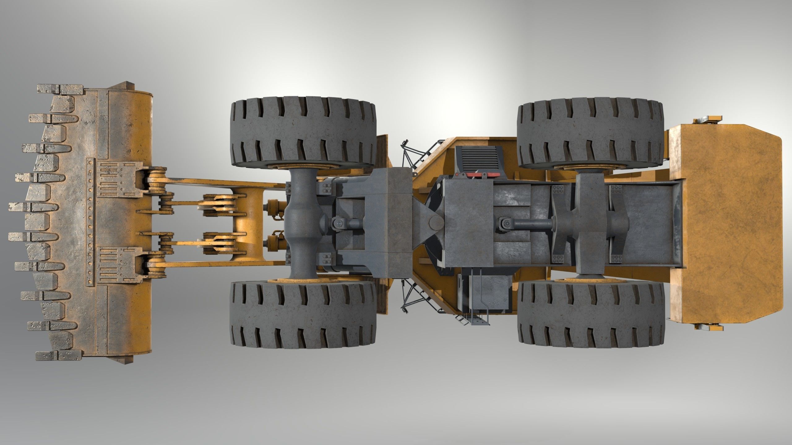 Wheel Loader Rigged Low-poly 3D model_8