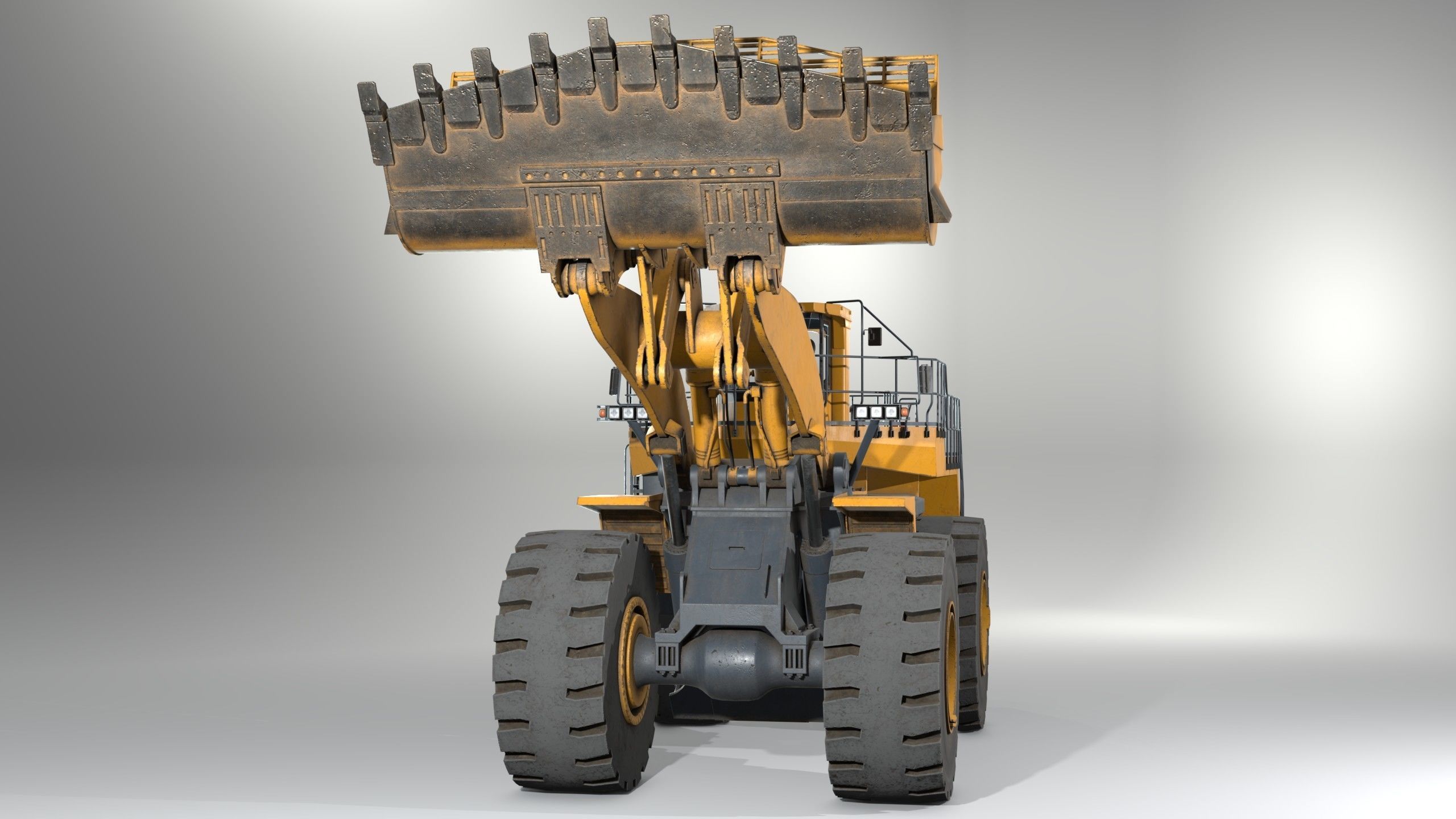 Wheel Loader Rigged Low-poly 3D model_7