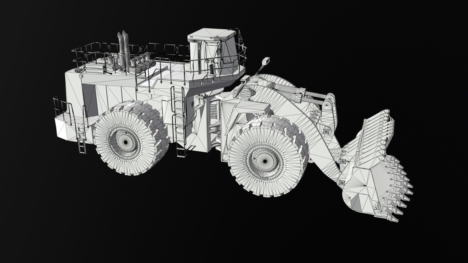 Wheel Loader Rigged Low-poly 3D model_17