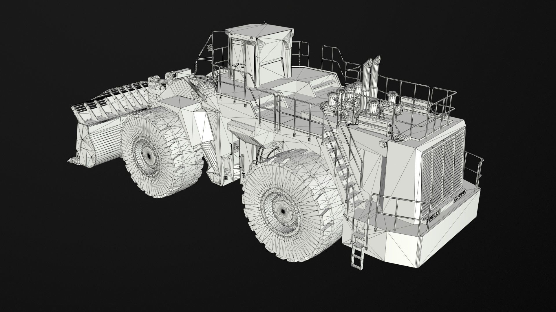 Wheel Loader Rigged Low-poly 3D model_18