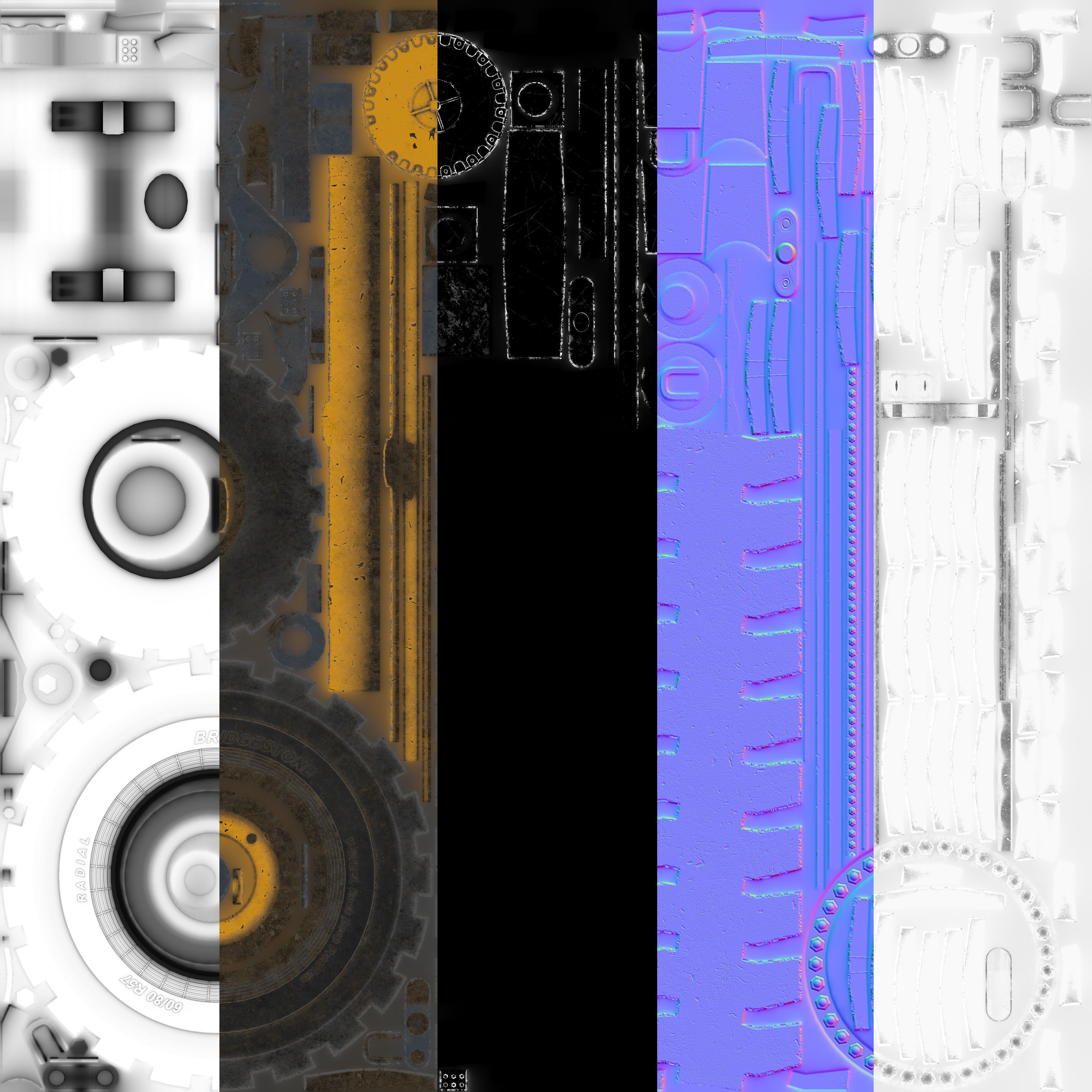 Wheel Loader Rigged Low-poly 3D model_27
