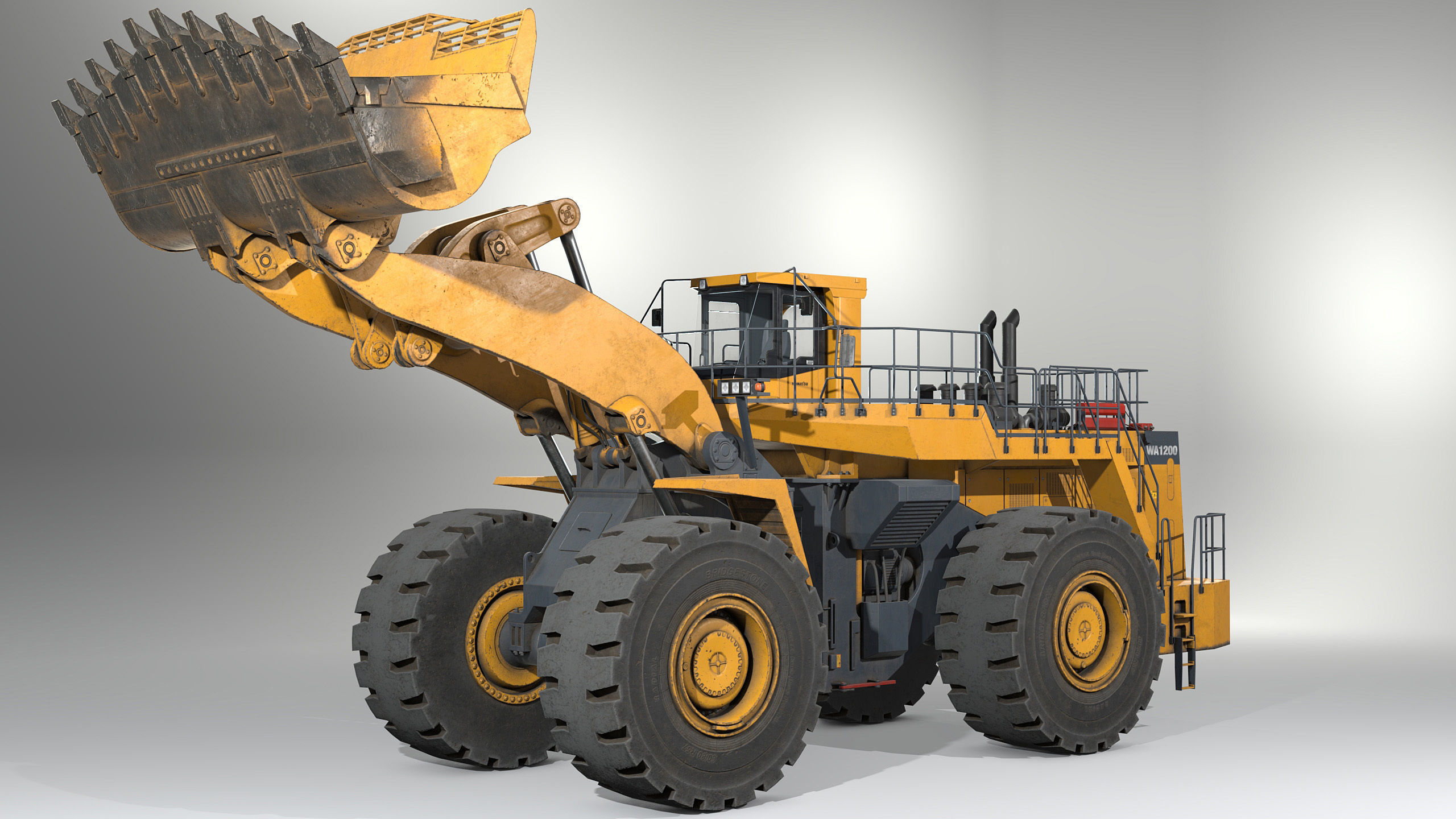 Wheel Loader Rigged Low-poly 3D model_6