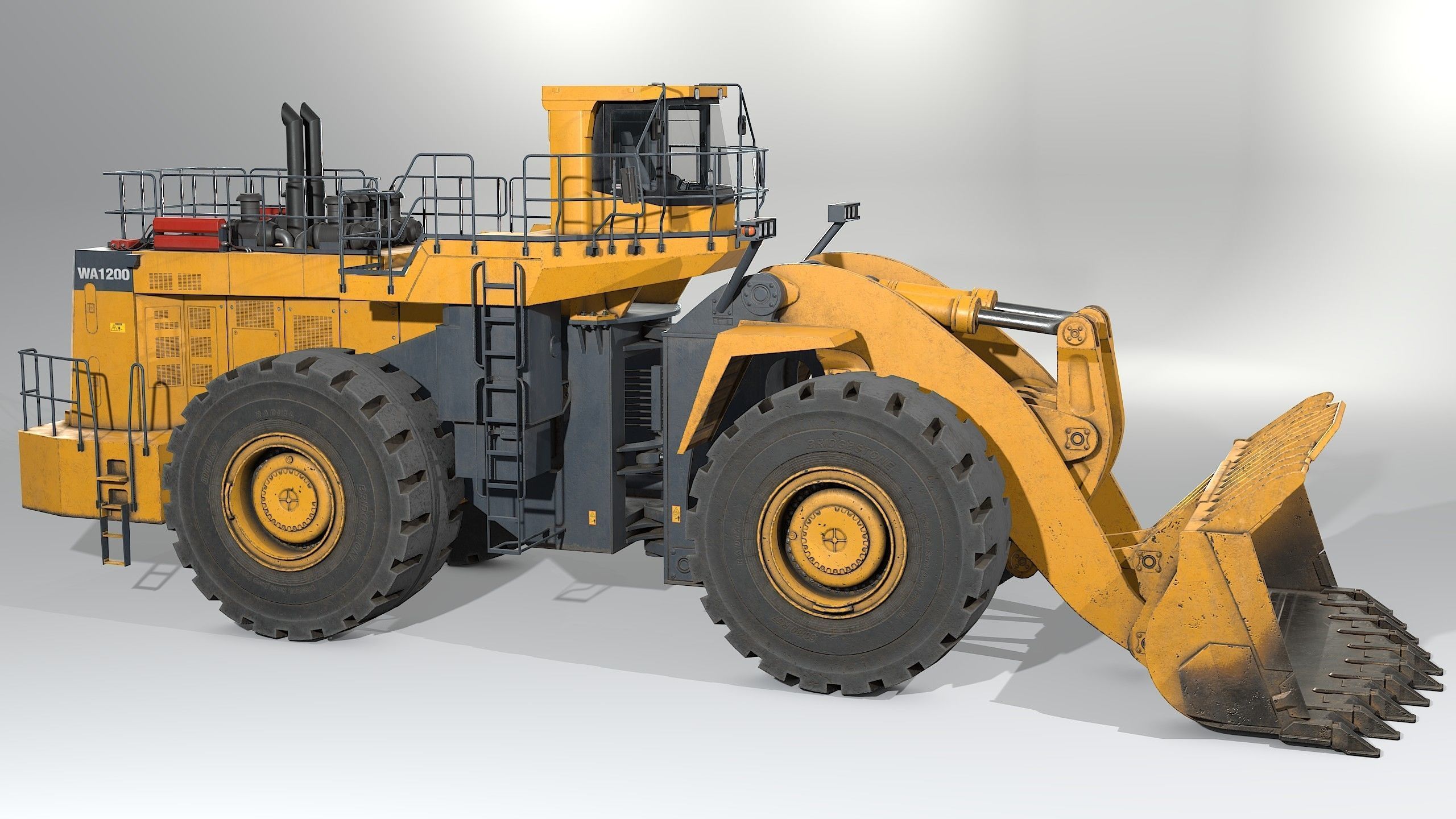 Wheel Loader Rigged Low-poly 3D model_3