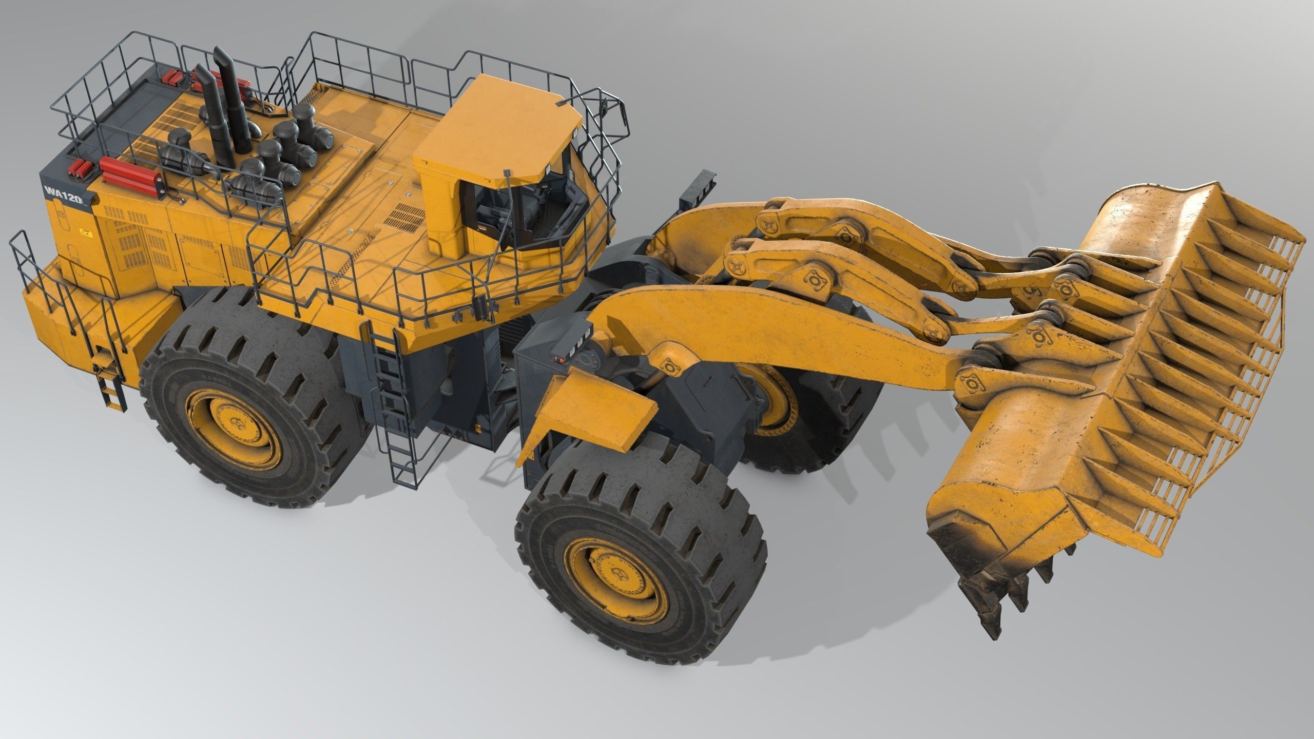Wheel Loader Rigged Low-poly 3D model_15