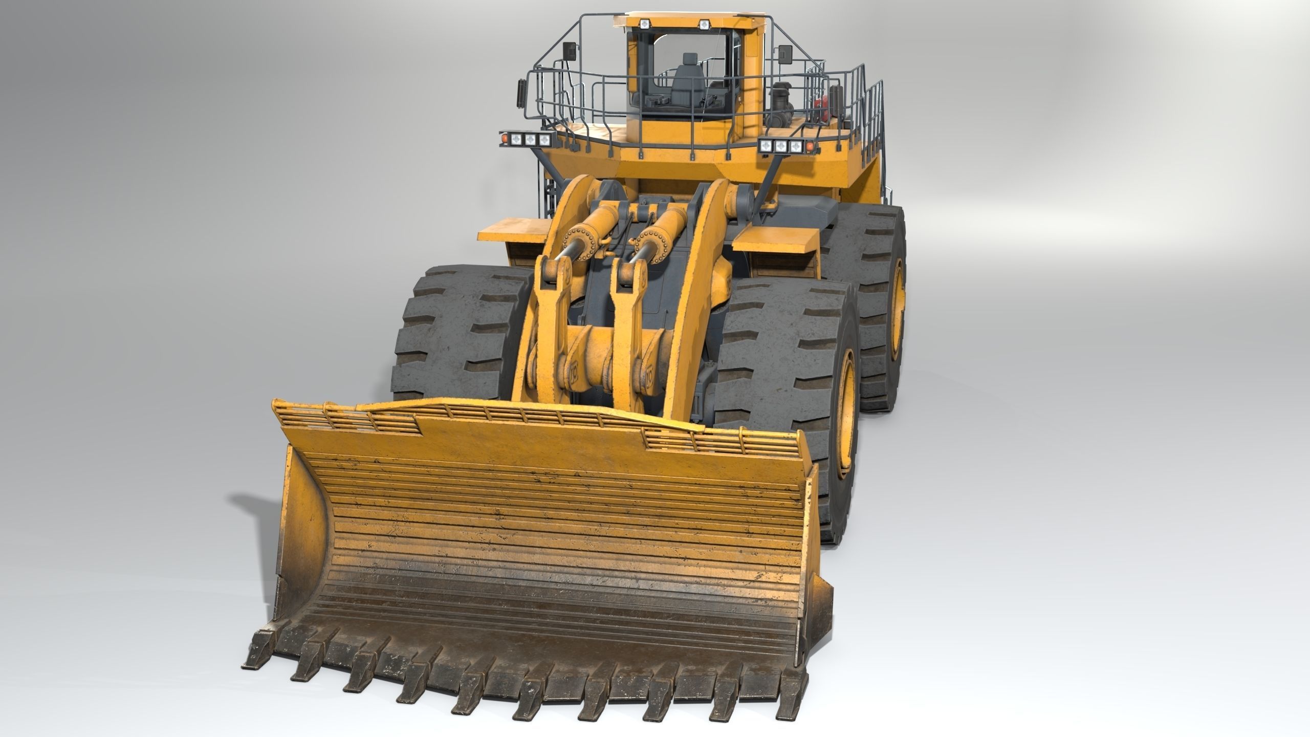 Wheel Loader Rigged Low-poly 3D model_4