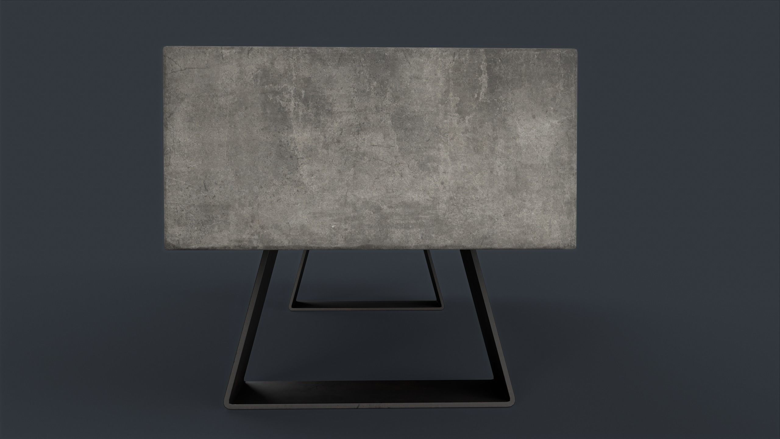 Modern Outdoor Bench 80 PBR Game Ready Low-poly 3D model_13