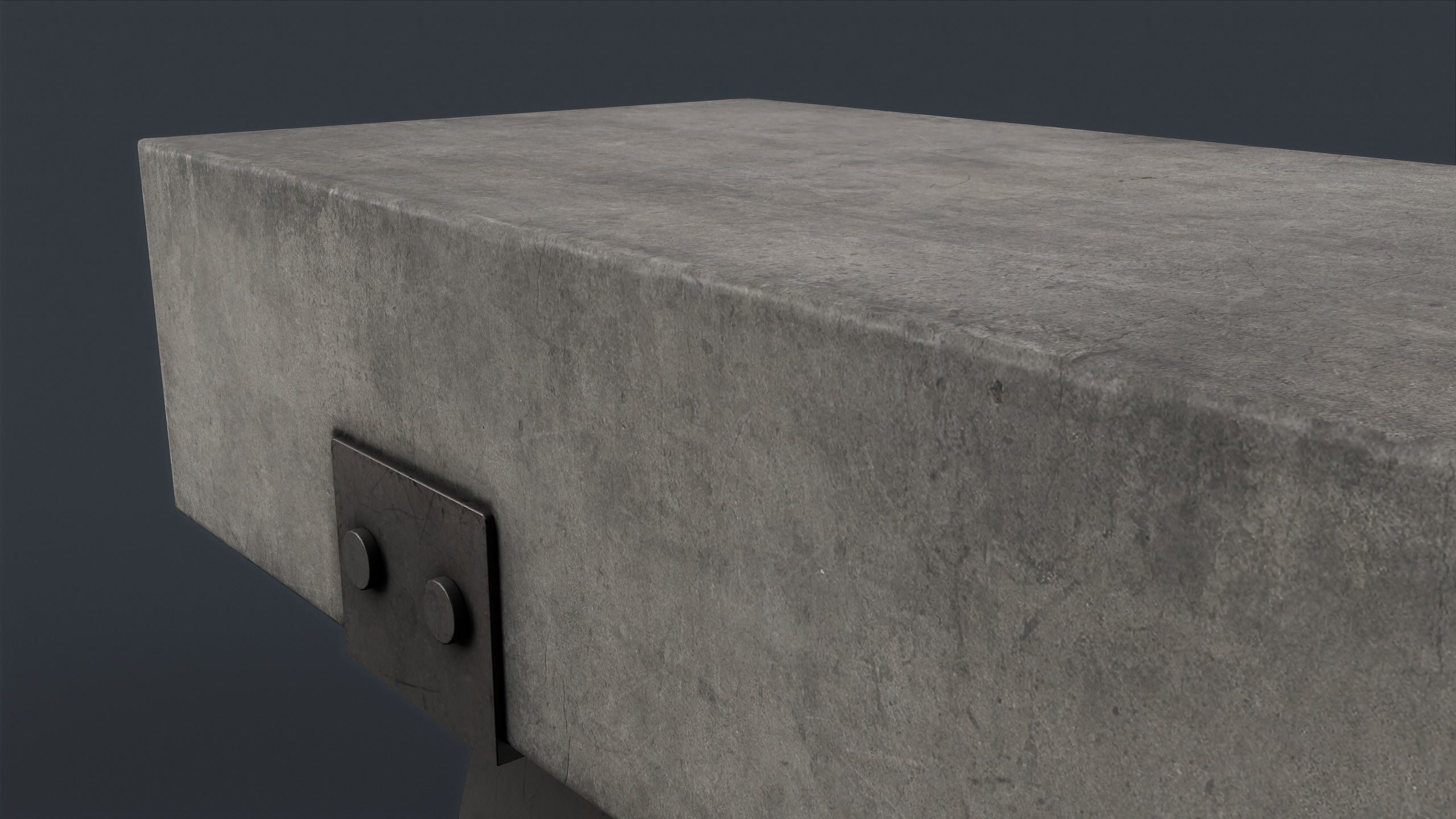 Modern Outdoor Bench 80 PBR Game Ready Low-poly 3D model_10