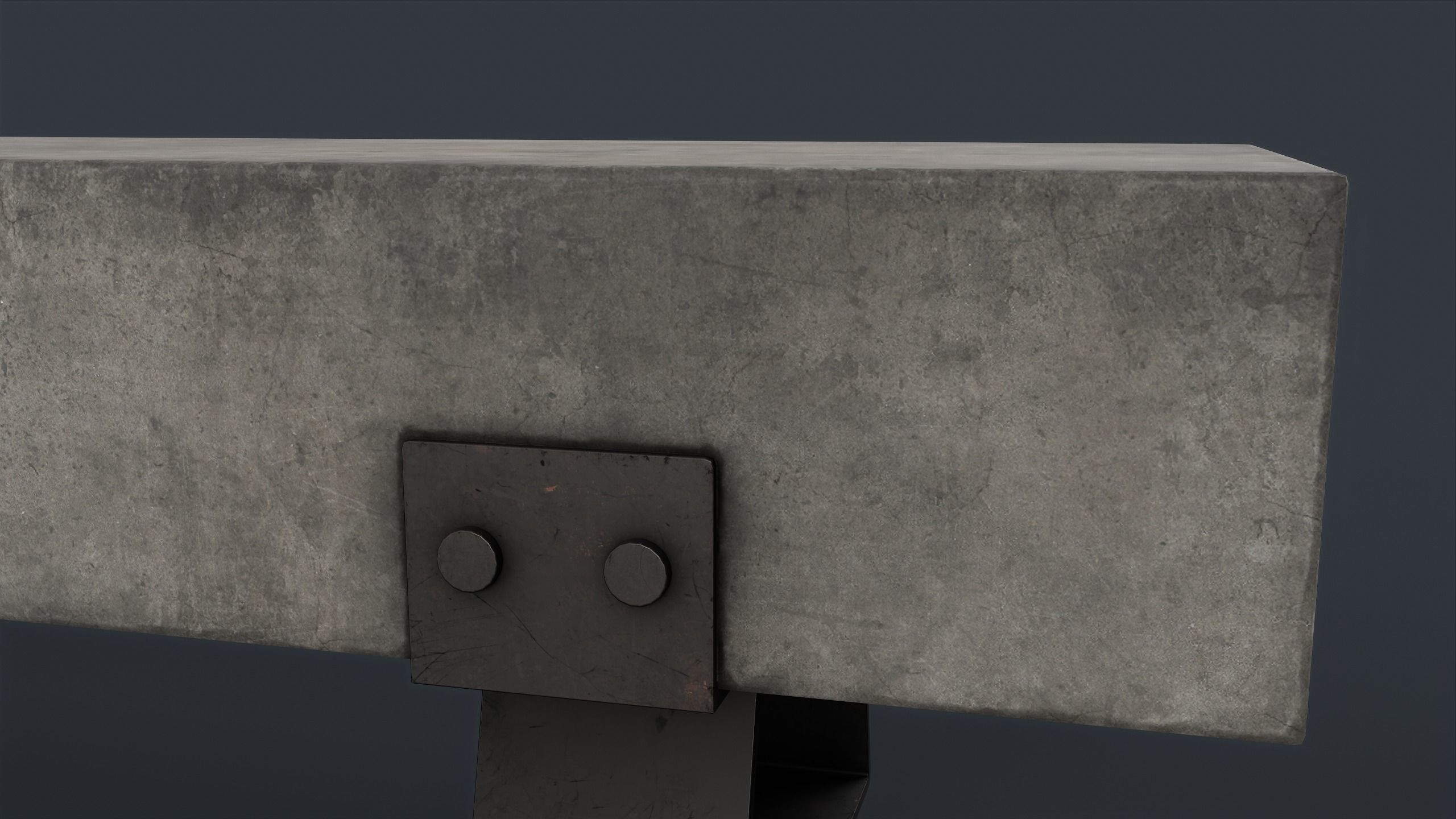 Modern Outdoor Bench 80 PBR Game Ready Low-poly 3D model_11