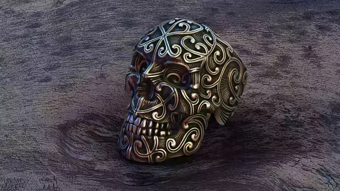 skull ring 3D print model